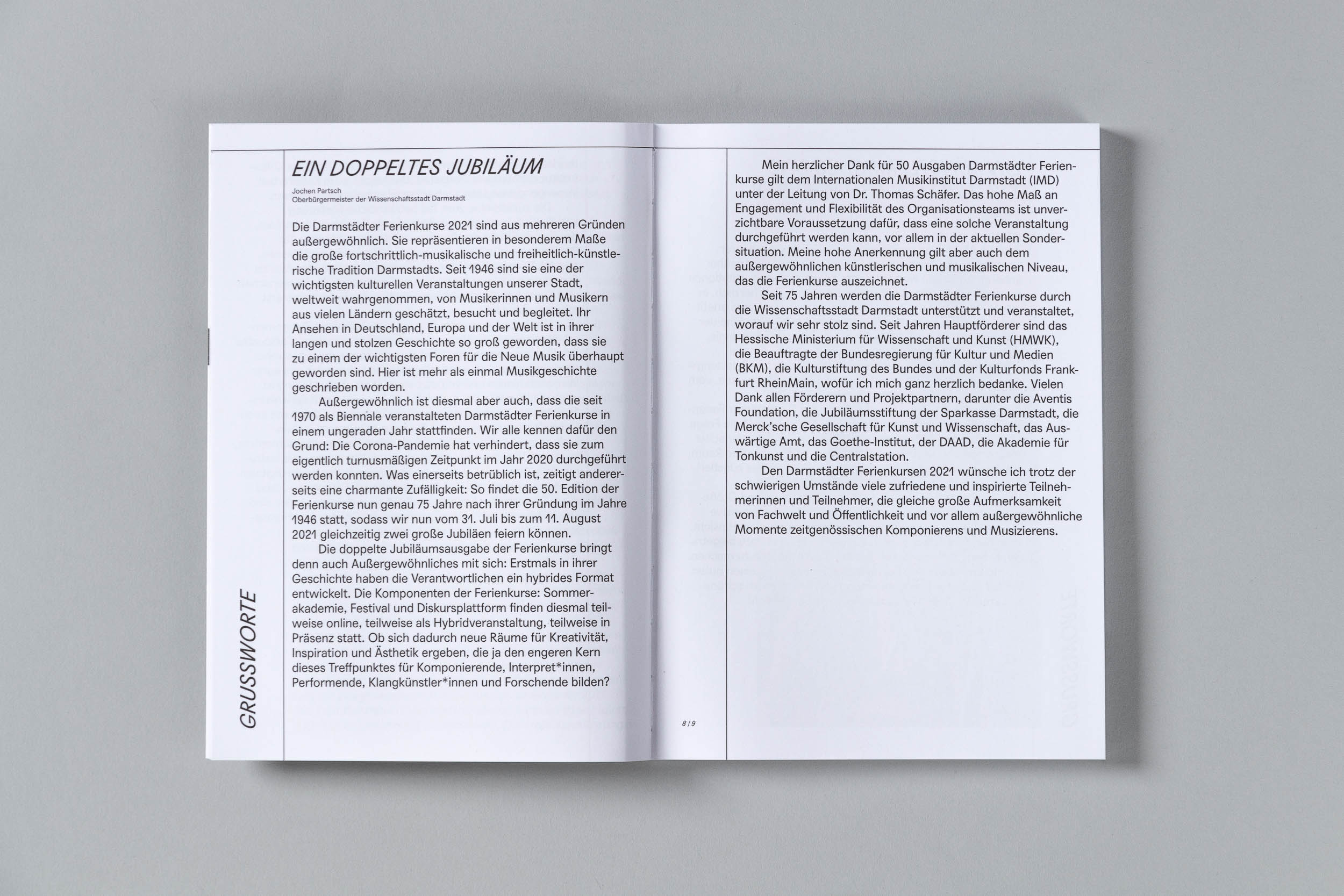 Visual Identity for Darmstädter Ferienkurse 2021 (with Basics09)