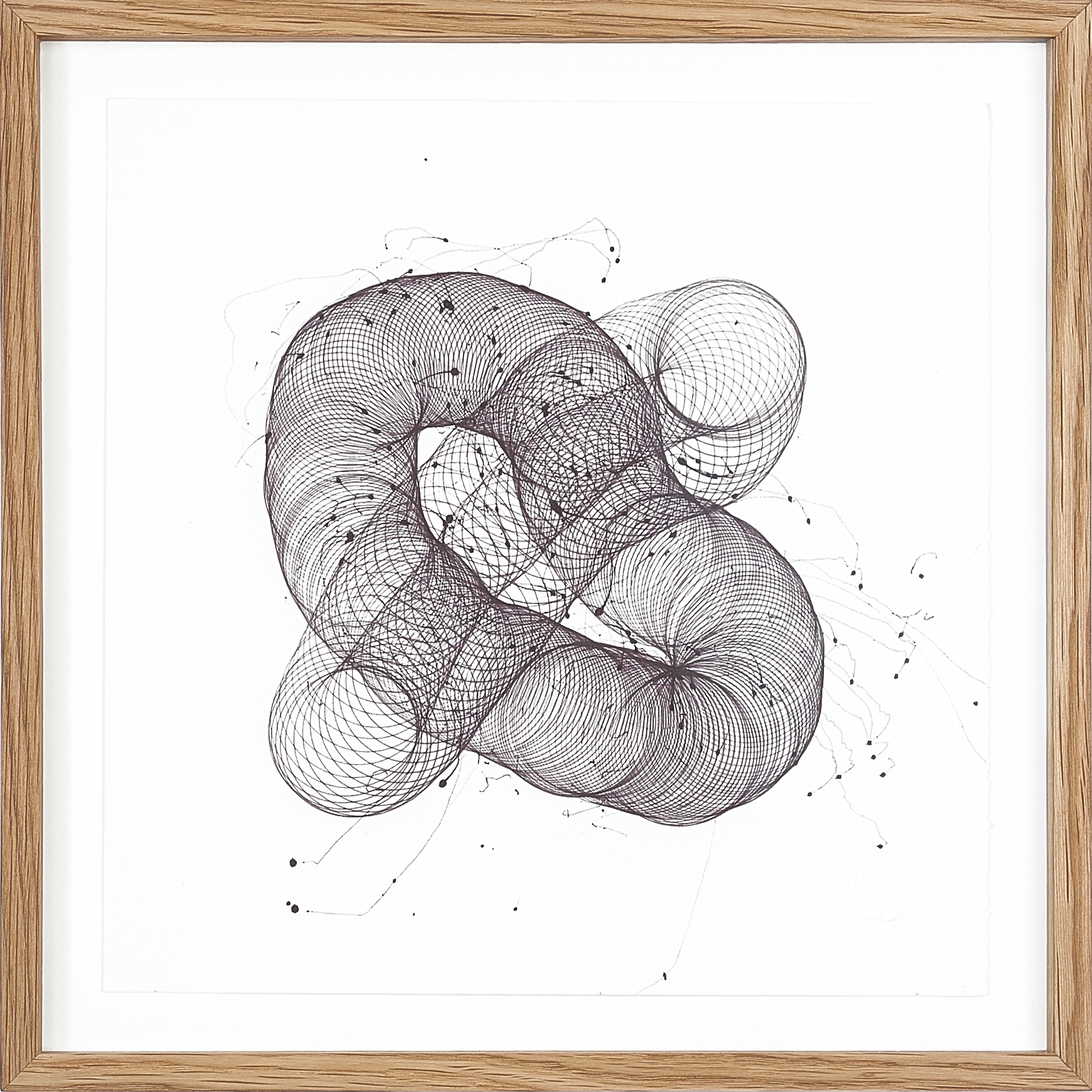 "Qring series" - 38x38cm - Ballpoint pen on paper - 2019.