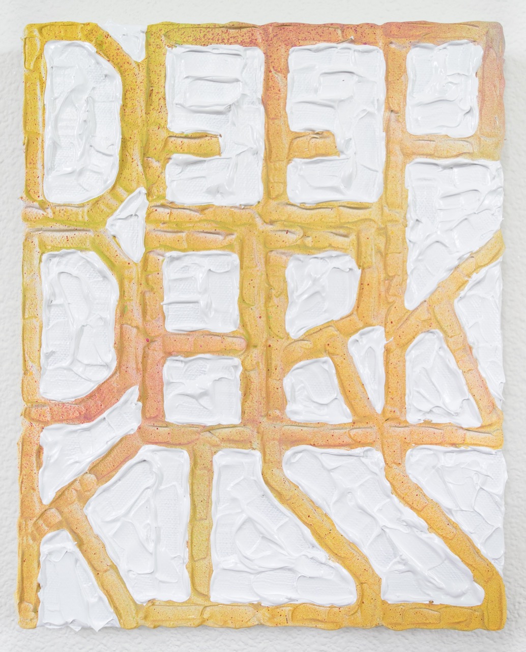 Where We Can And Can't Be Seen (Deep Dark Kiss) Acrylic, enamel, canvas 8 x 10 inches 2017