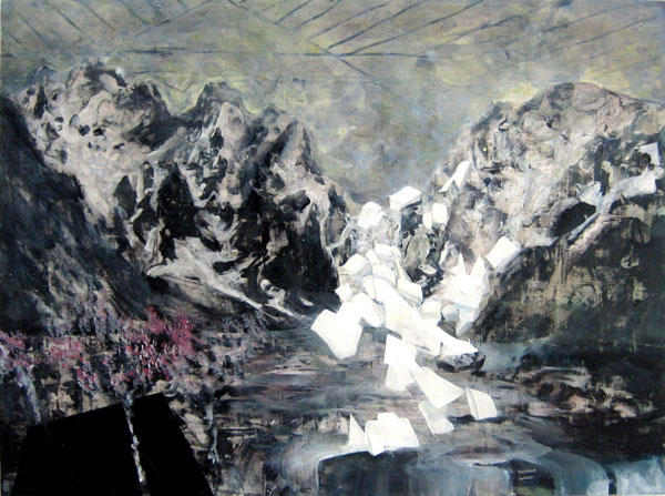 "Cabin fever", acrylic on board, 18x24”, 46x61 cm 