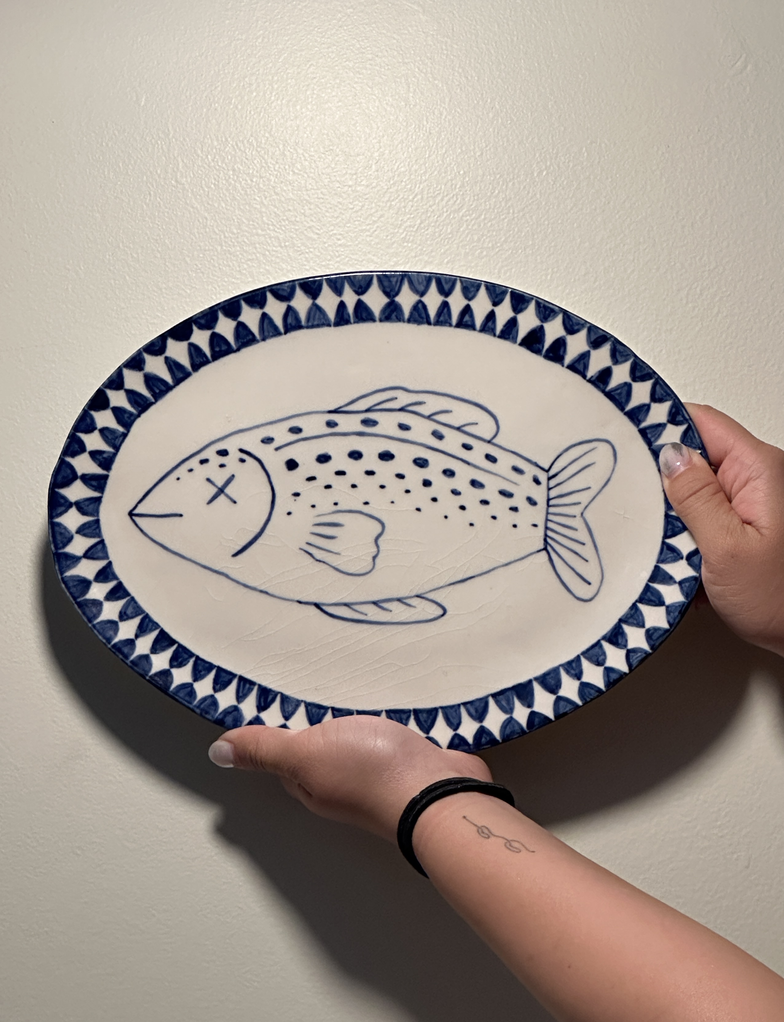 New years fish plate