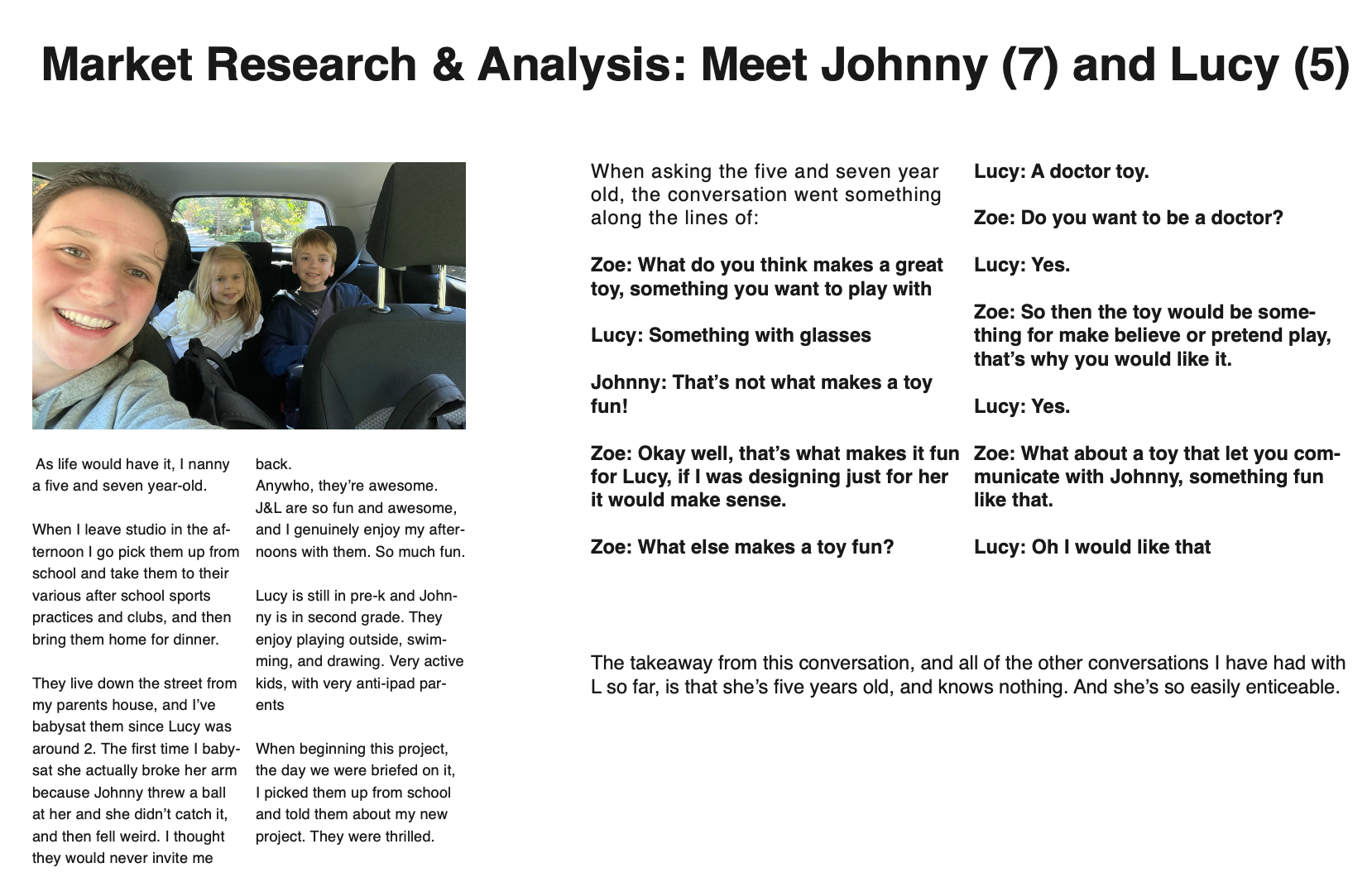 Market Research: Nannying