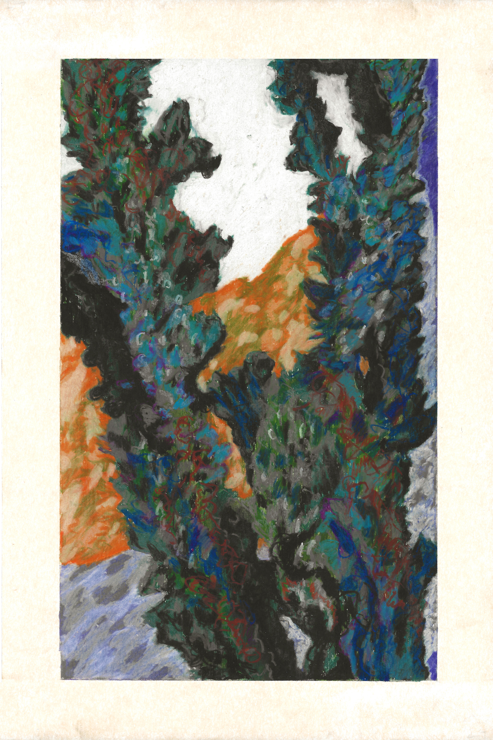 Cereus Repandus, 2024, soft pastel on paper, 12 x 8 inches