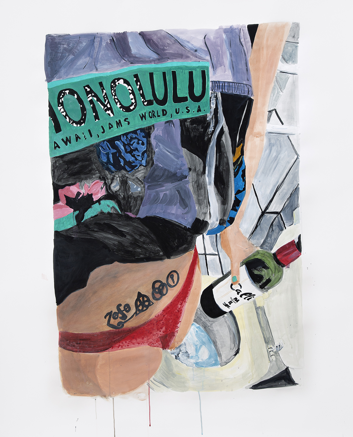 s/t, acrílico sobre papel, 150 x 100 cm, 2016