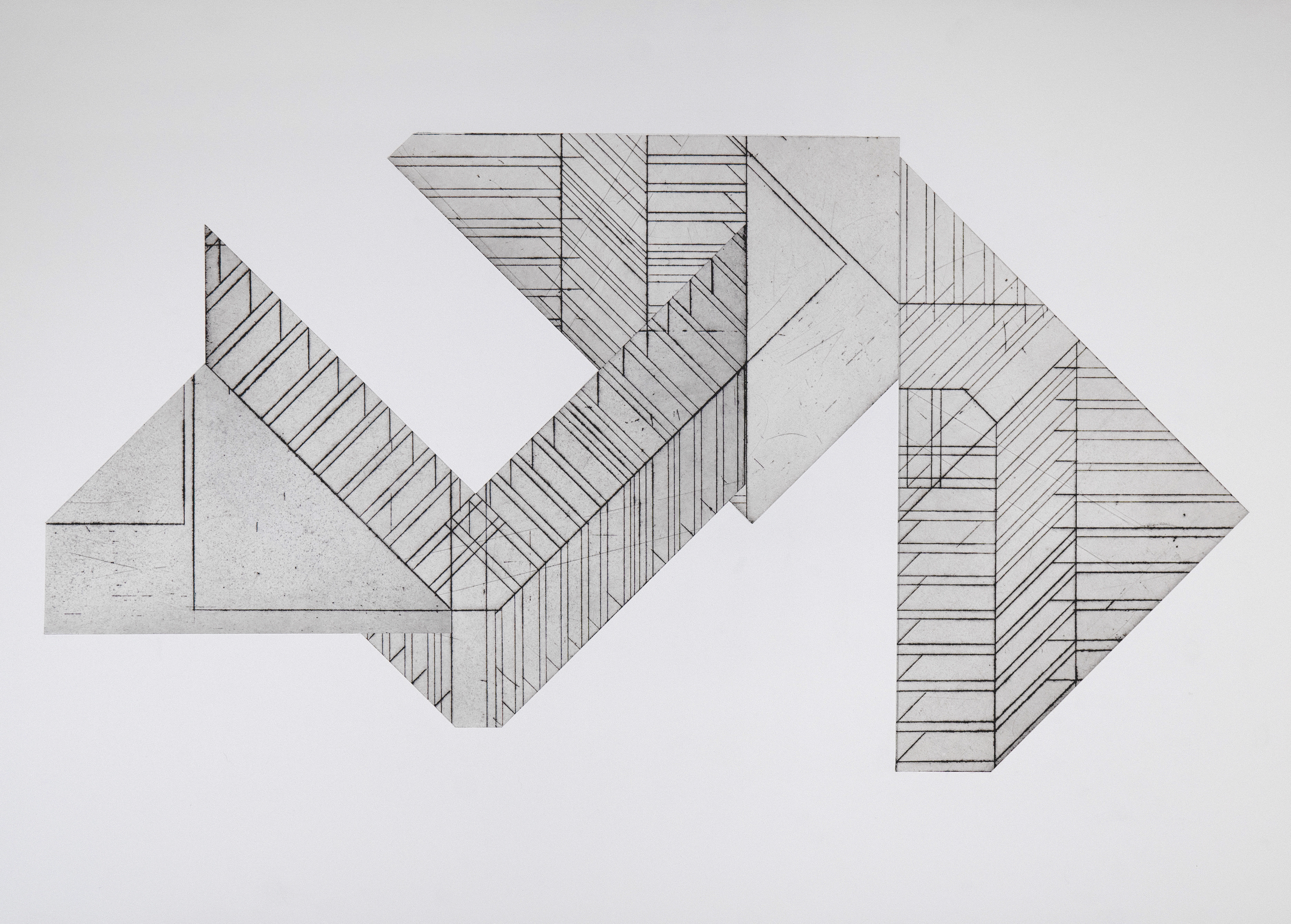 What's Left Behind, etching collage, 29 x 41 in. 2022