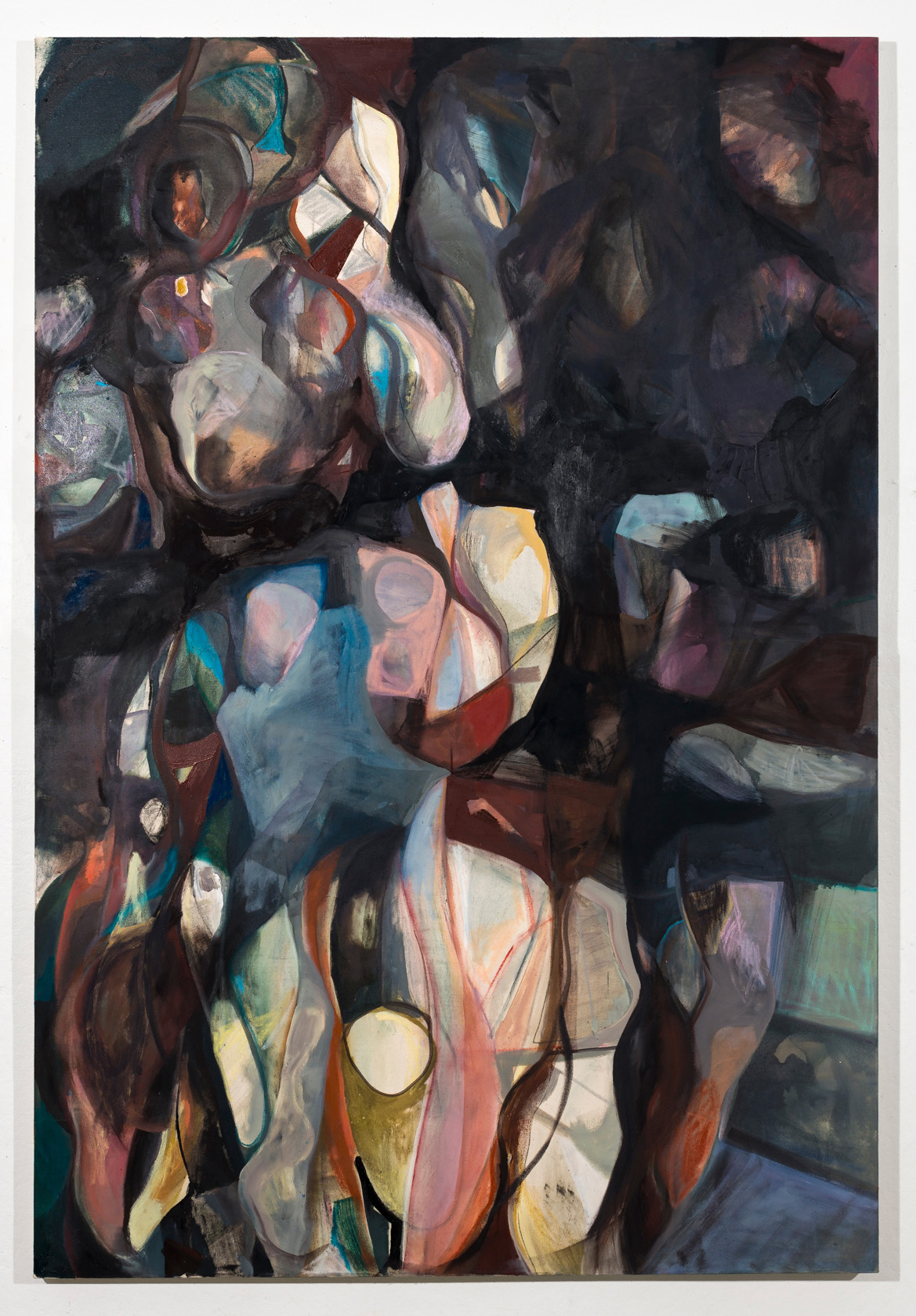 Nafka, 2018, 78 x 53 in, Oil, pastel, and charcoal on canvas