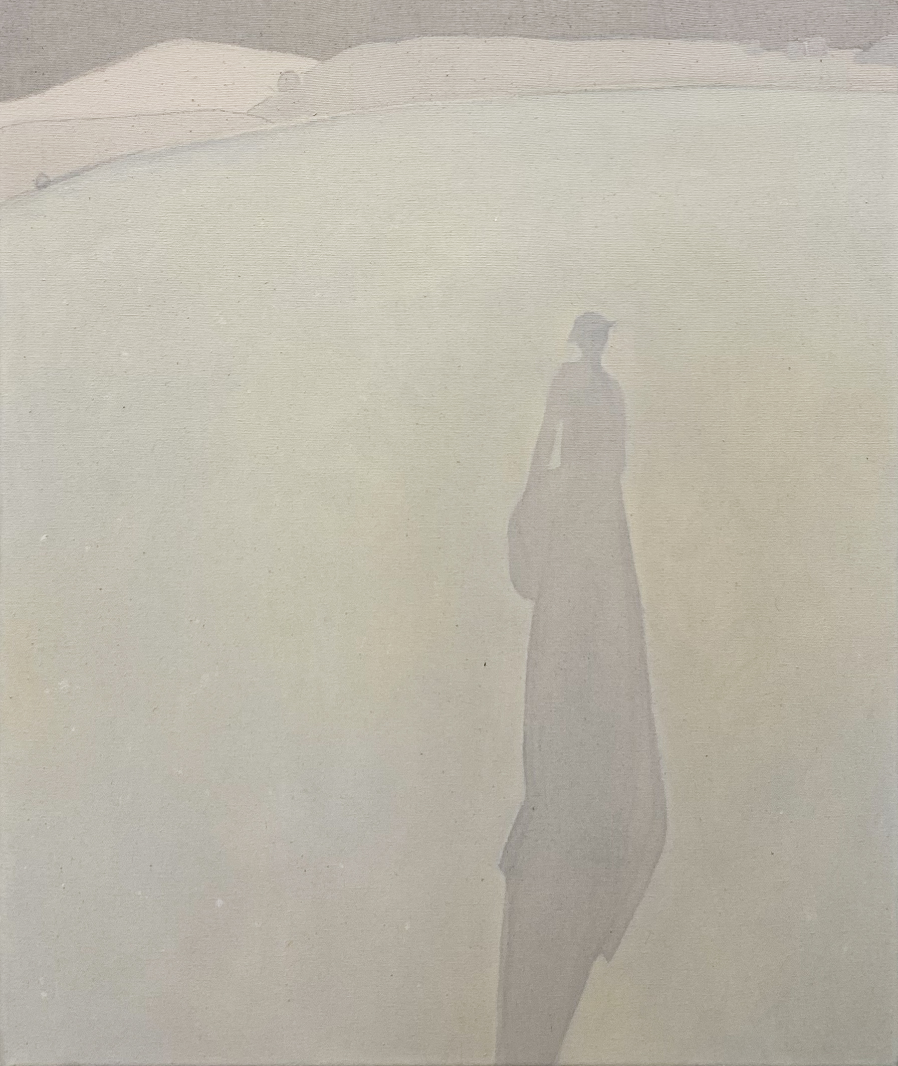 Traveler, Acrylic, gouache and pencil on canvas, 60 x 50 cm, 2023