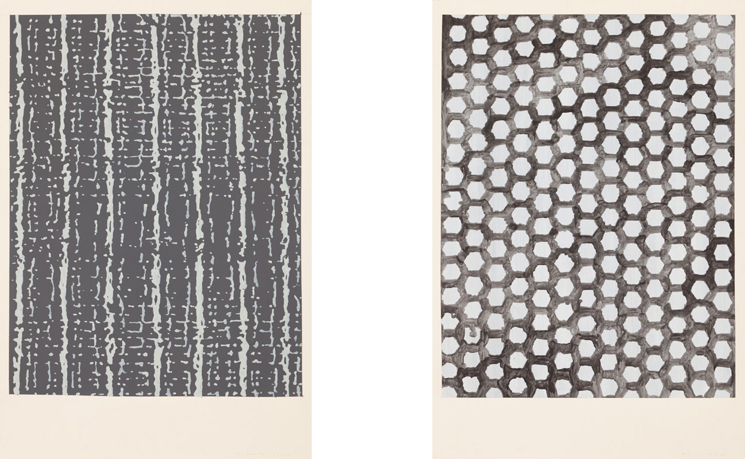 "HP 3 & 4", 2014, Acryl on paper, 120x80 cm