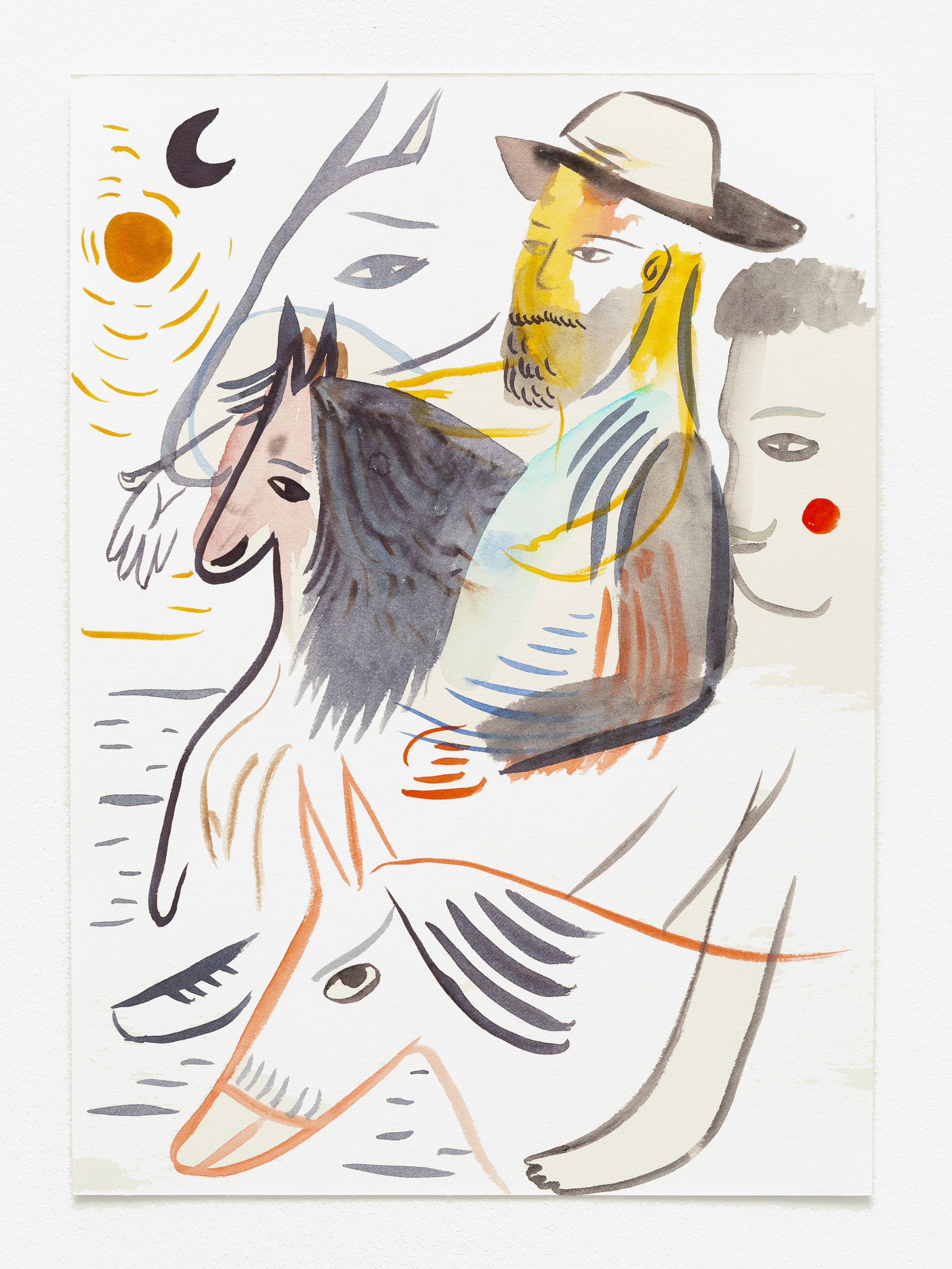 Wanders in vain, wanders to me, 35 x 50cm, watercolour on paper, 2020