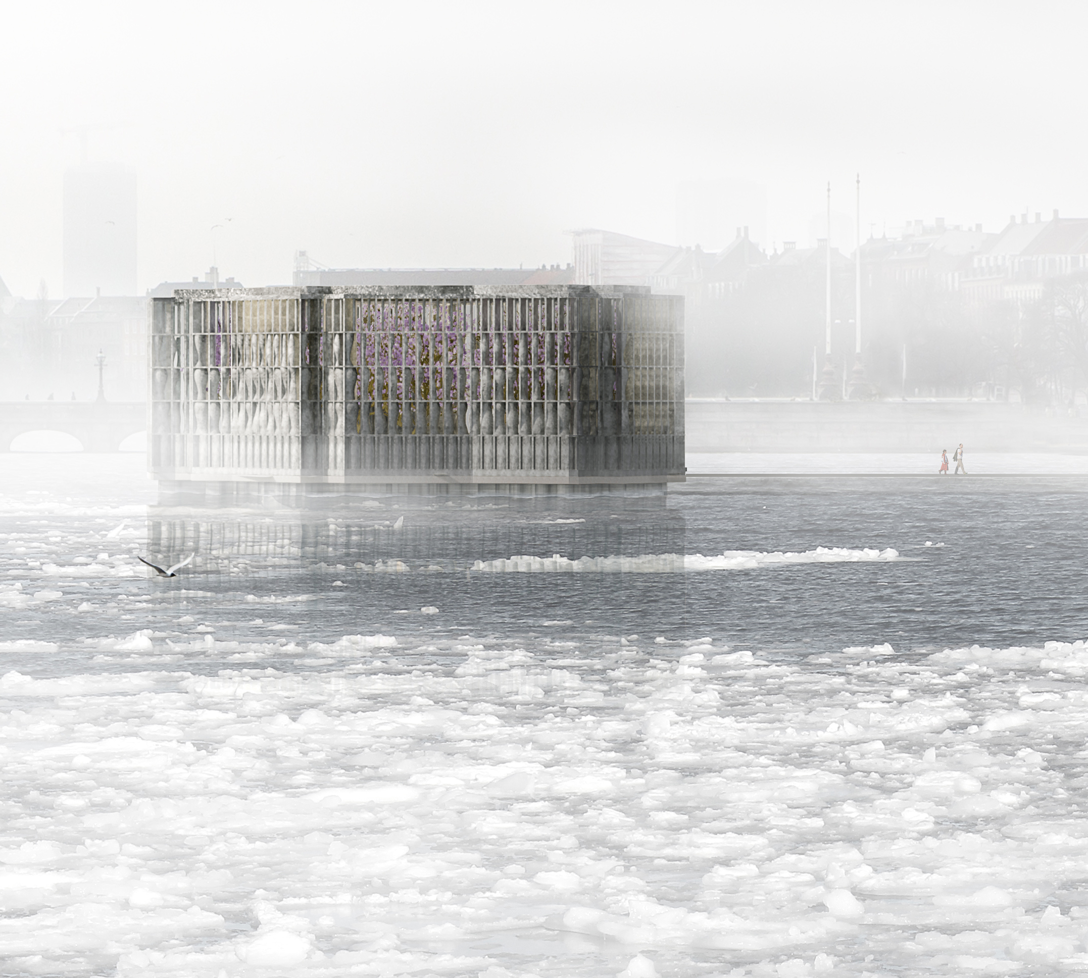 Matte painted Artwork of the Ghout in Copenhagen by Laura Sophie Behrends, image by nuur.
