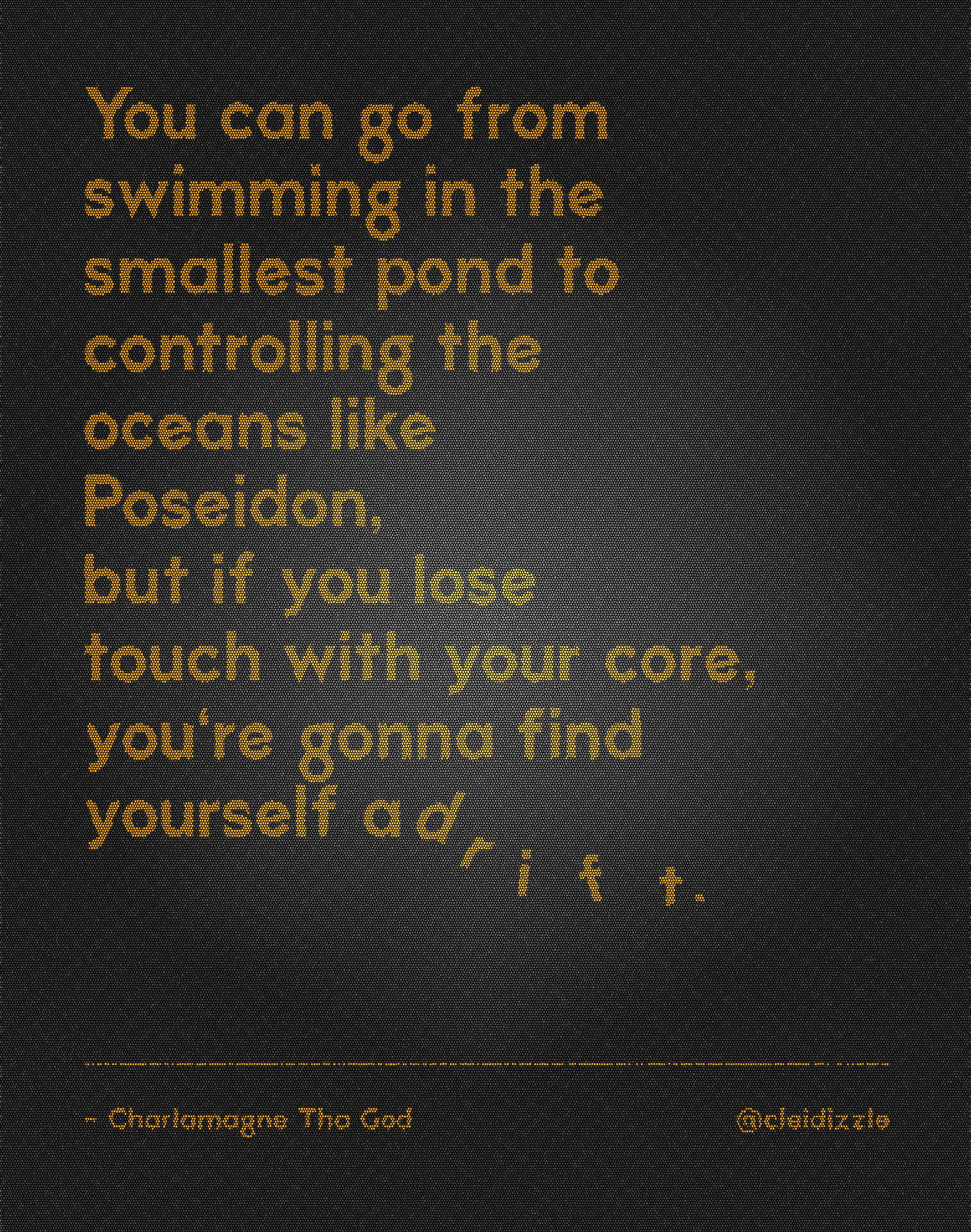 Ponds To The Ocean - Charlamagne Print, A6