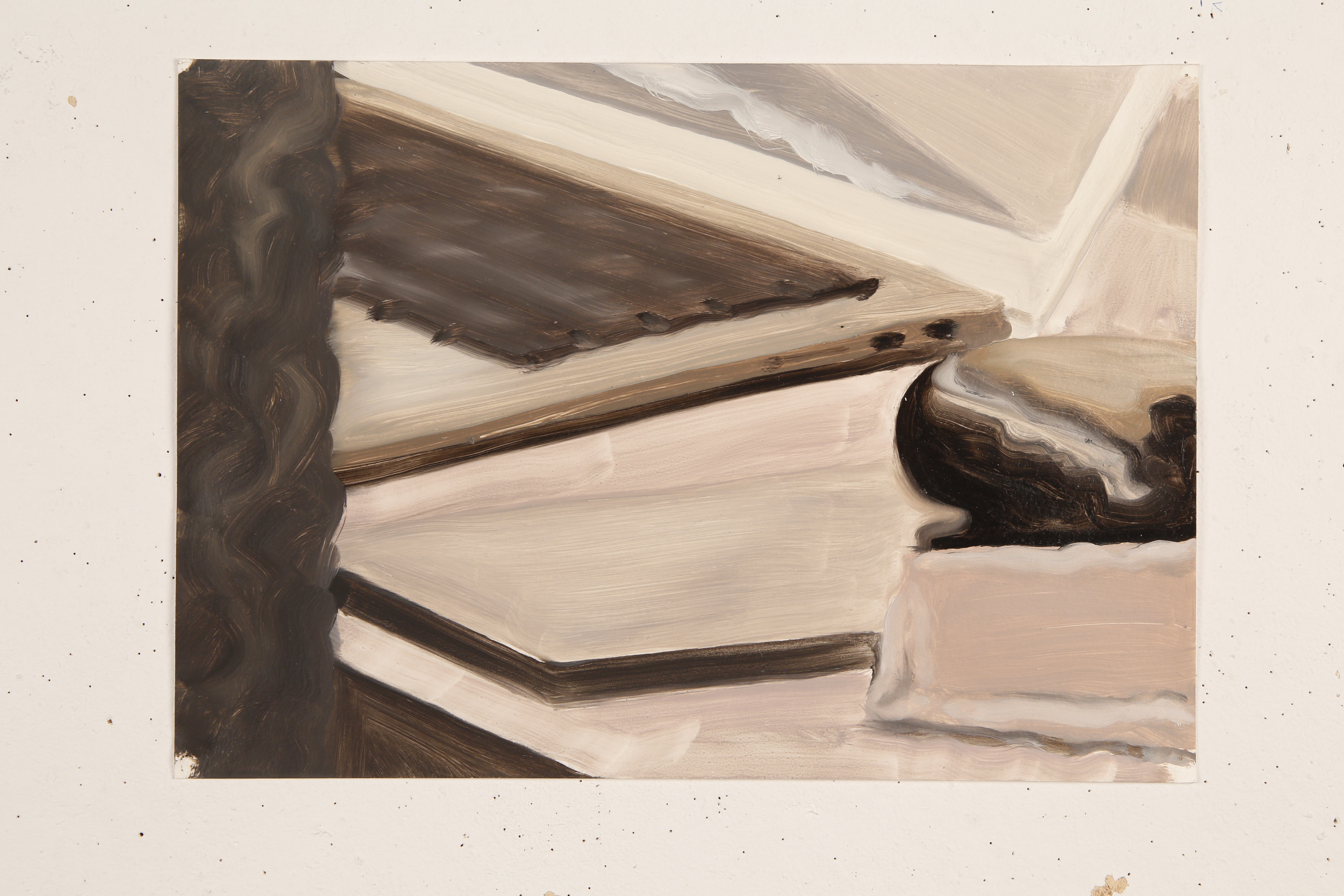 Untitled (Table close-up) (4), 2017, Oil on paper, 2017, 55 x 70cm