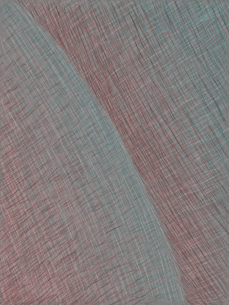 6. The elbow and the index finger do their part. 4 layers of digital drawing. The large curvature is the movement of the lower arm with the elbow fixed, the hatches orthogonal to that curvature are flicks of the index finger.