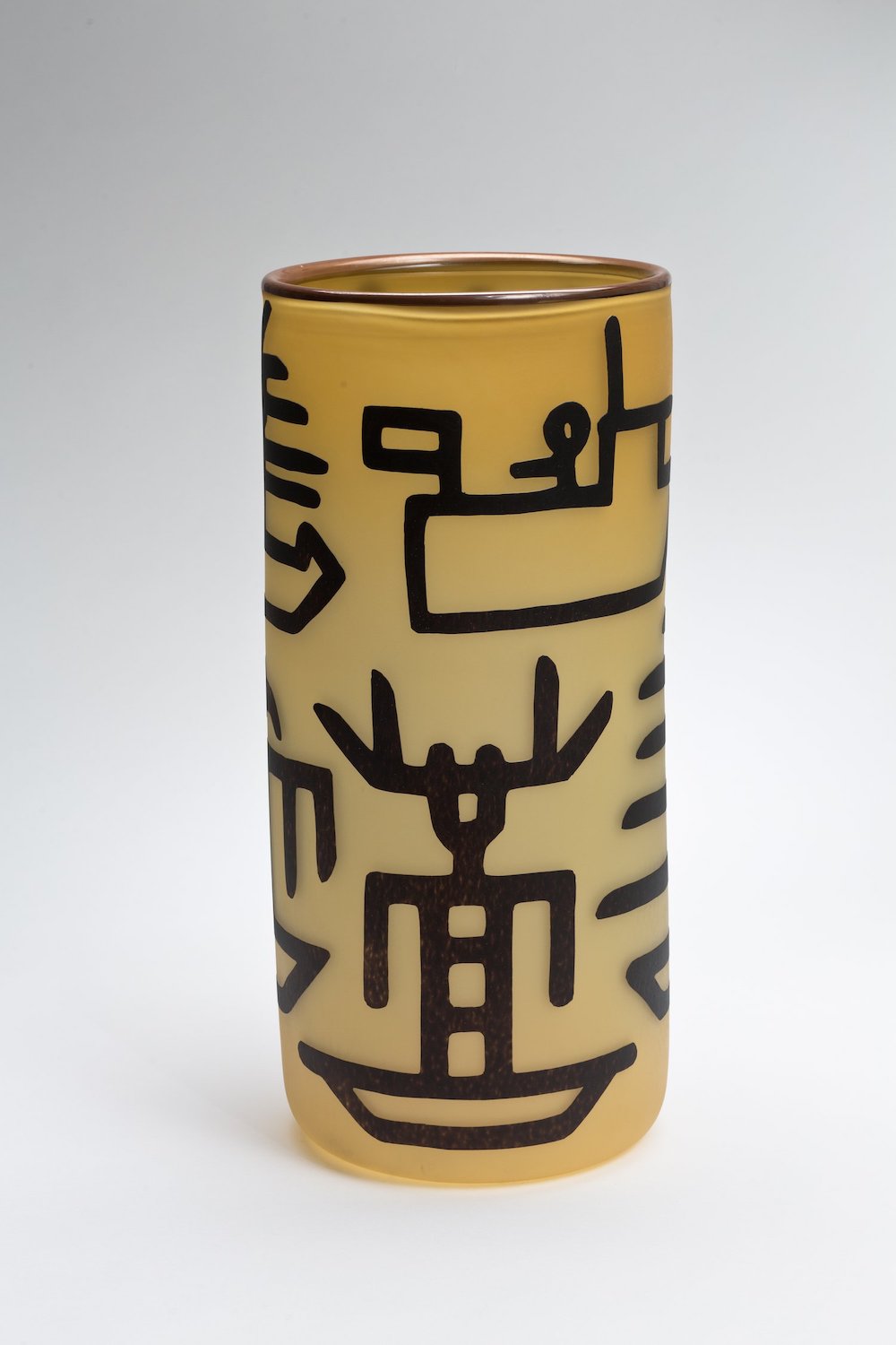 Canoe Journey, Blown sandblasted glass