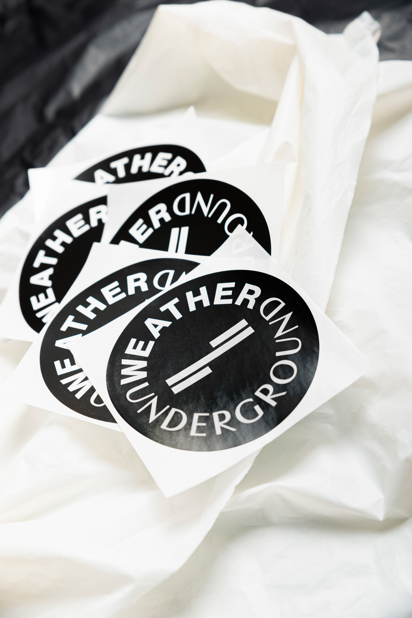 Weather Underground Repair logo stickers, photo: Max Weise