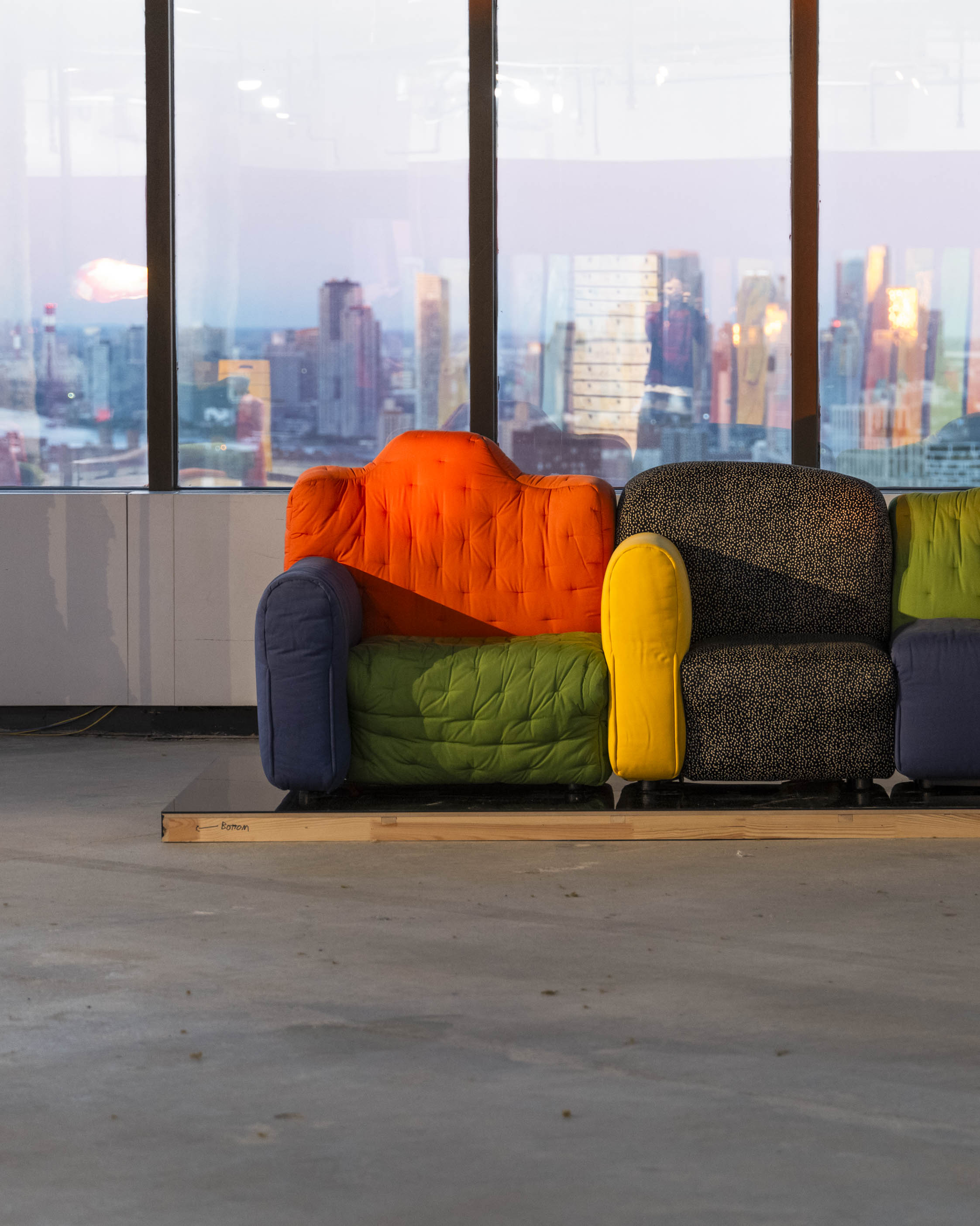 Gaetano Pesce cannaregio sofa by Cassina 1987 in the Return to Office Exhibition at WSA