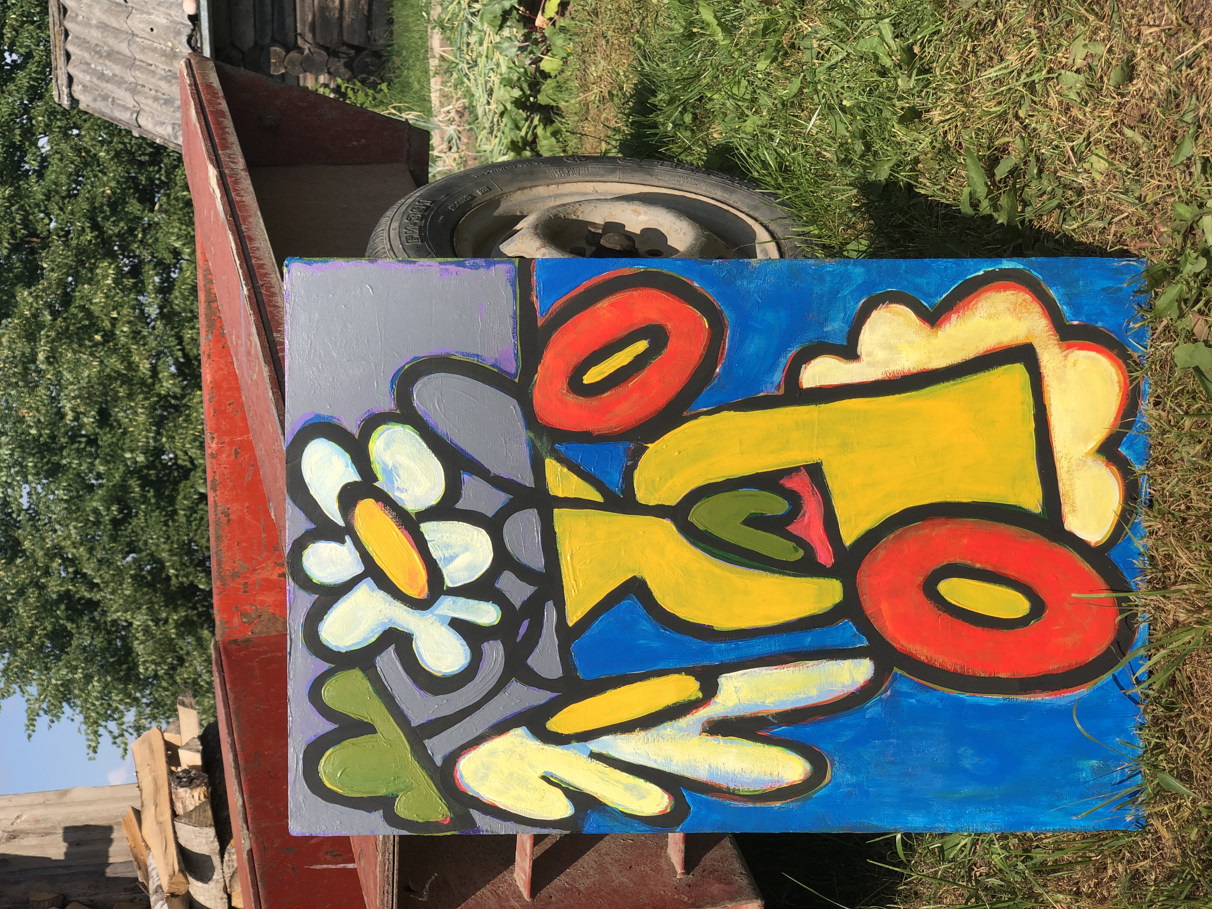 Papatya 2021 (acrylic on canvas) sold