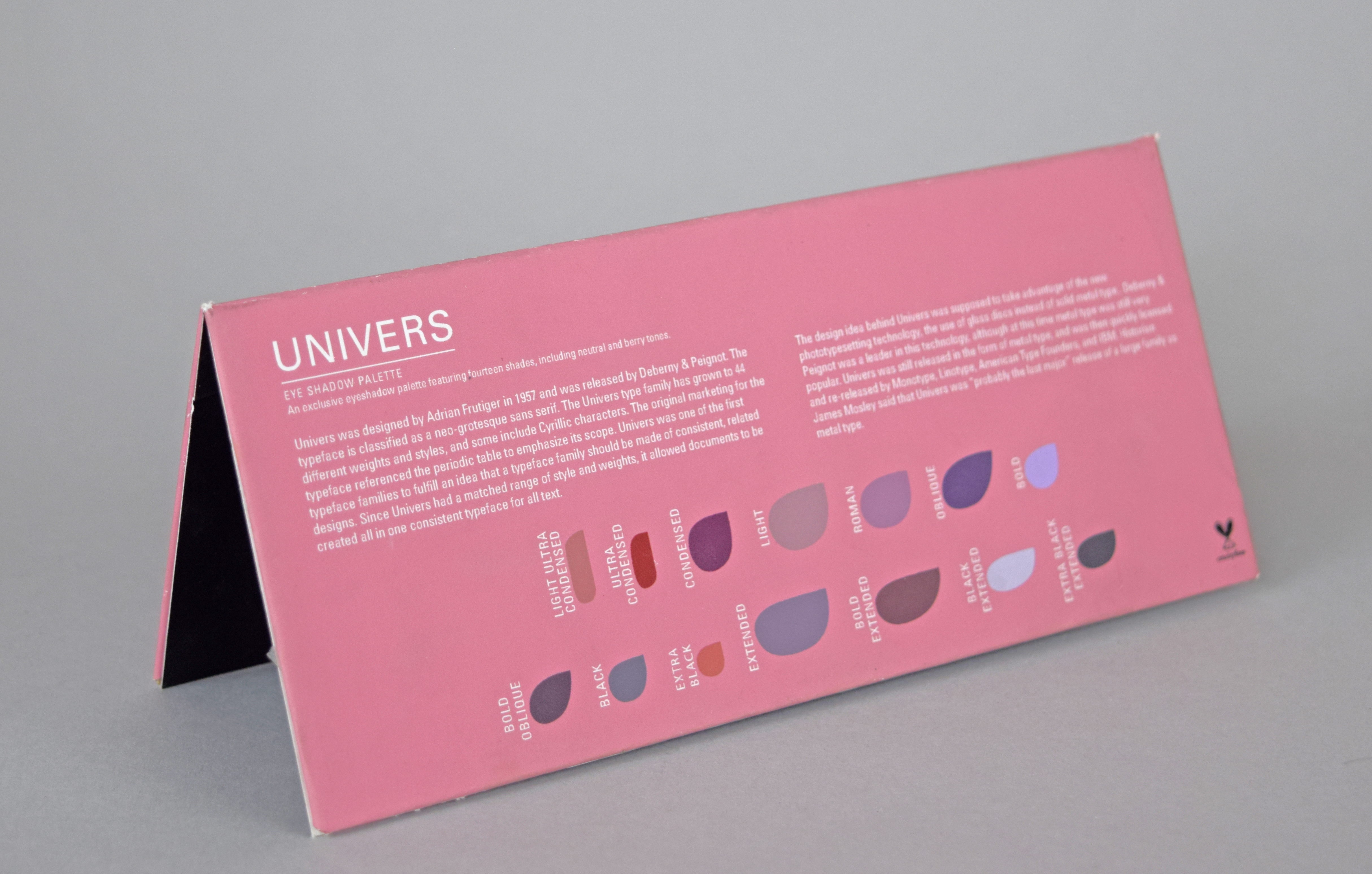 Hannah Bloom, Univers as Eye Shadow Palette