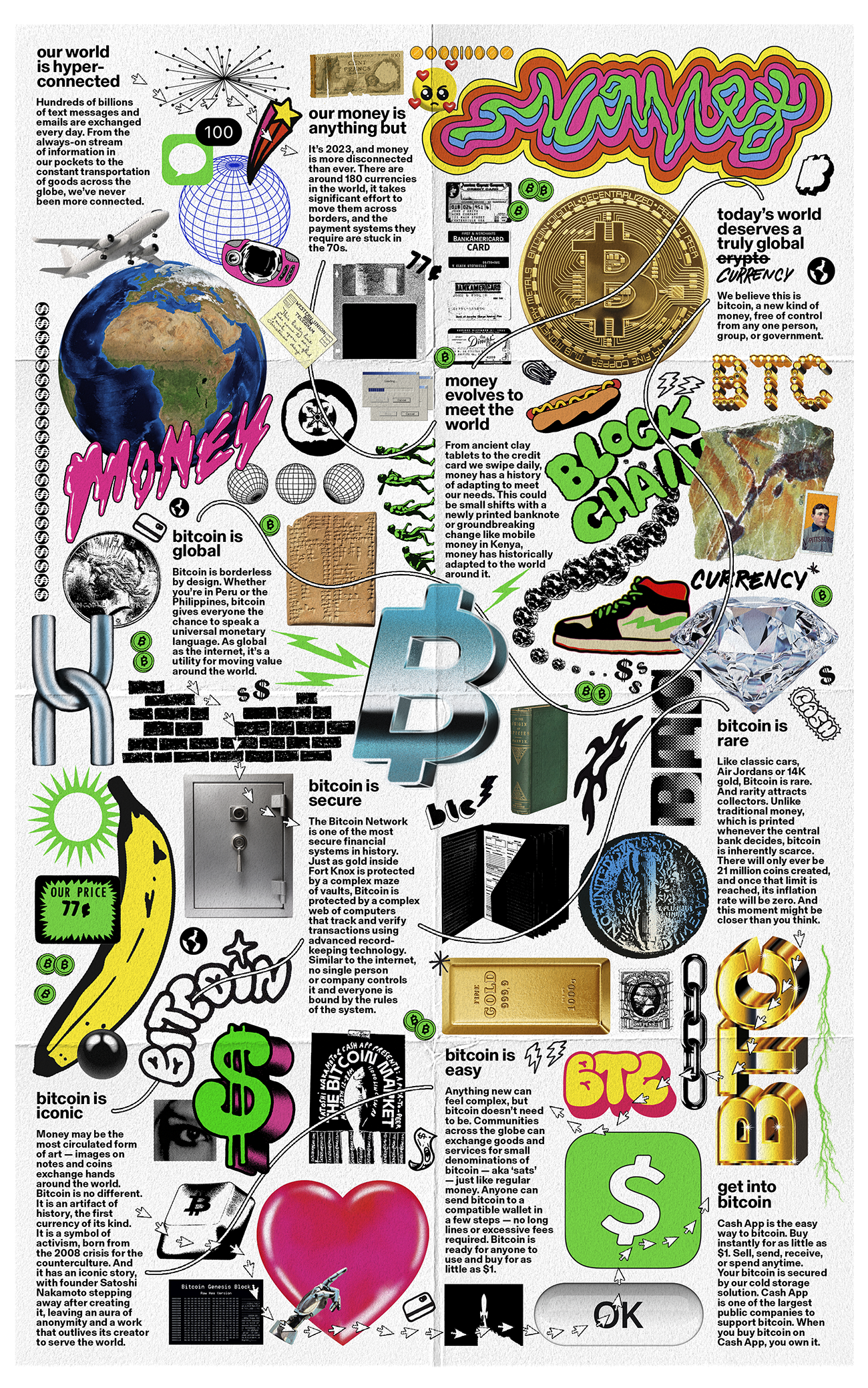 cash app bitcoin poster by porto rocha with cecilia azcarate