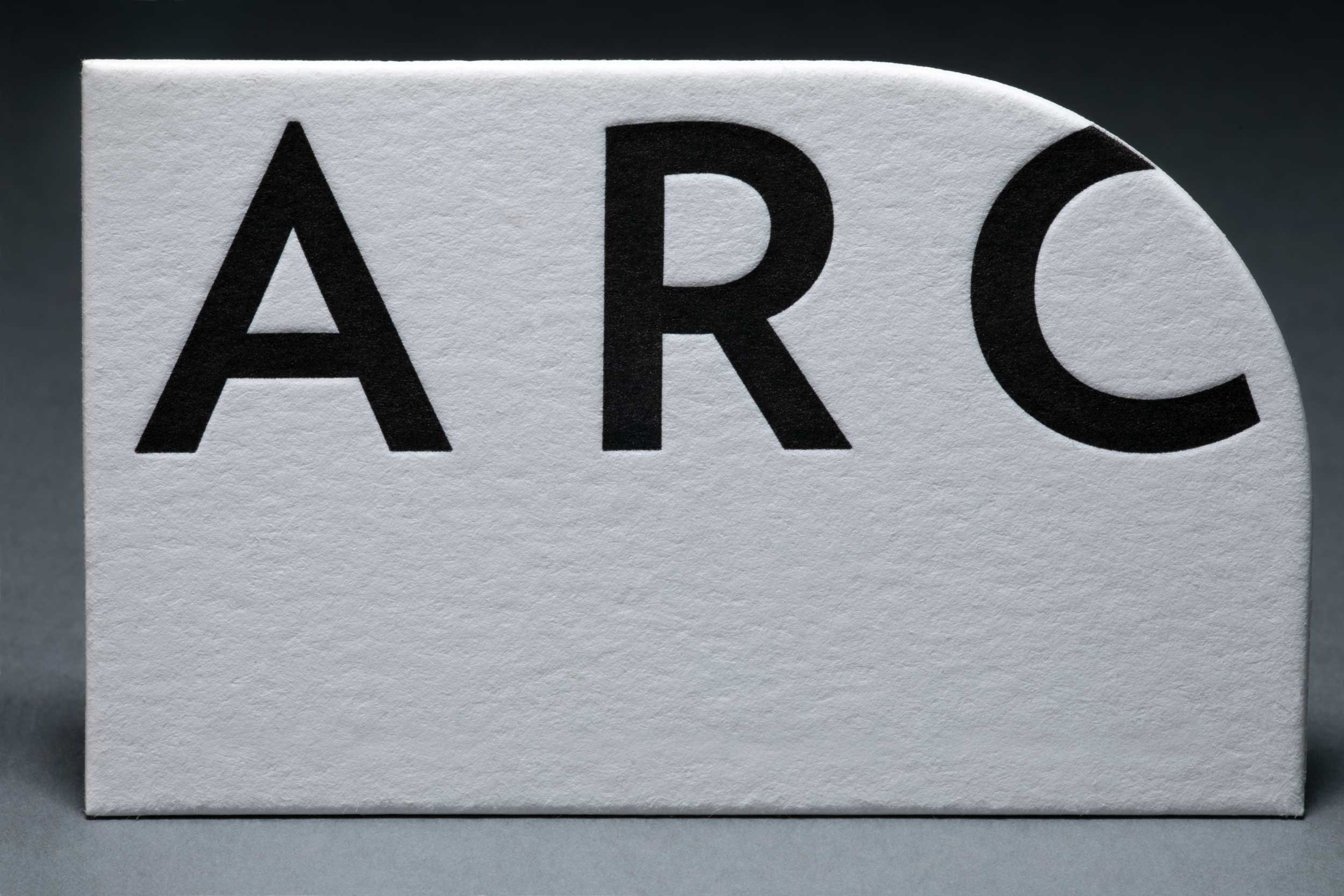 DIE-CUTTING & LETTERPRESSARC business cards