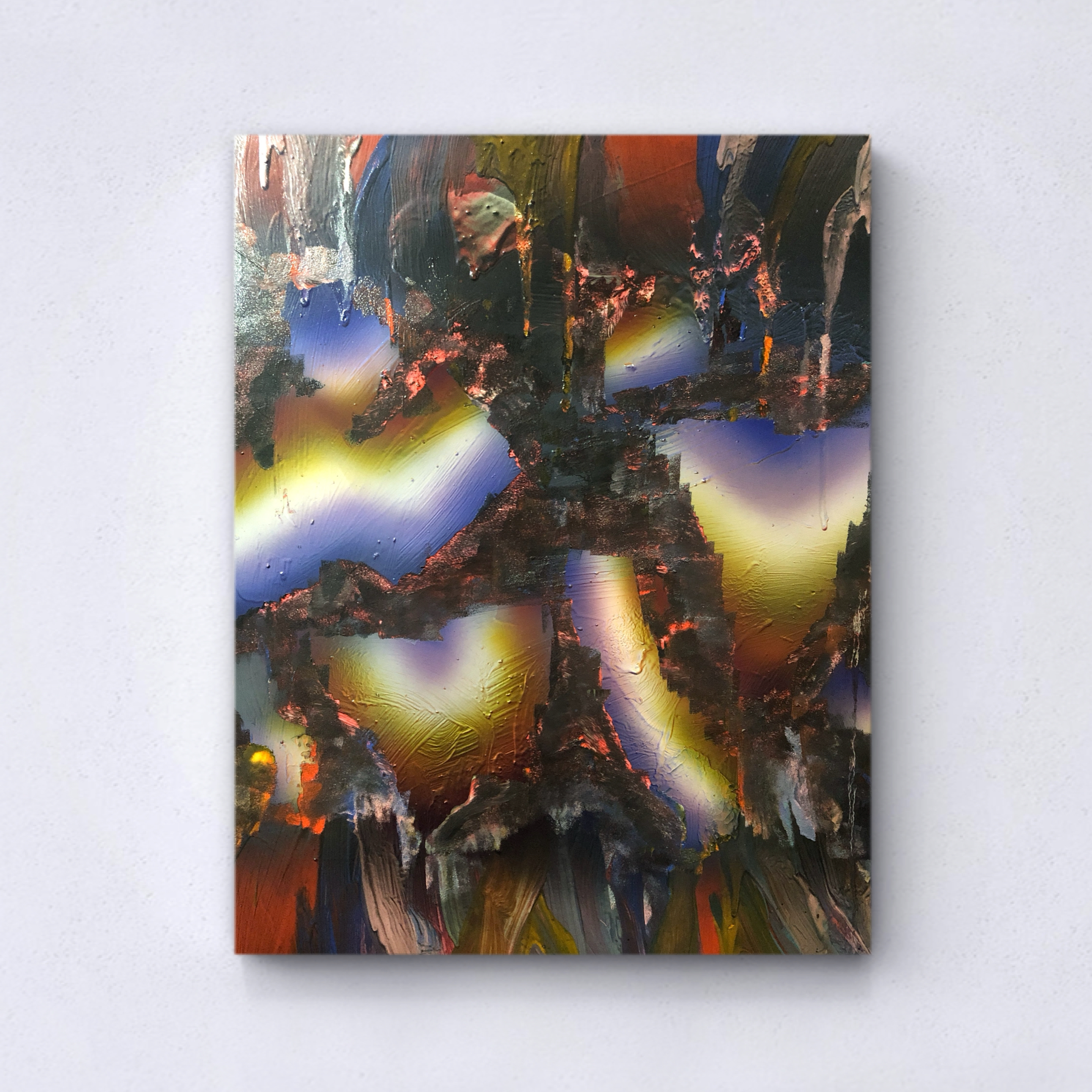 Shimmering parts (IV) - Oil on canvas, 68x56cm