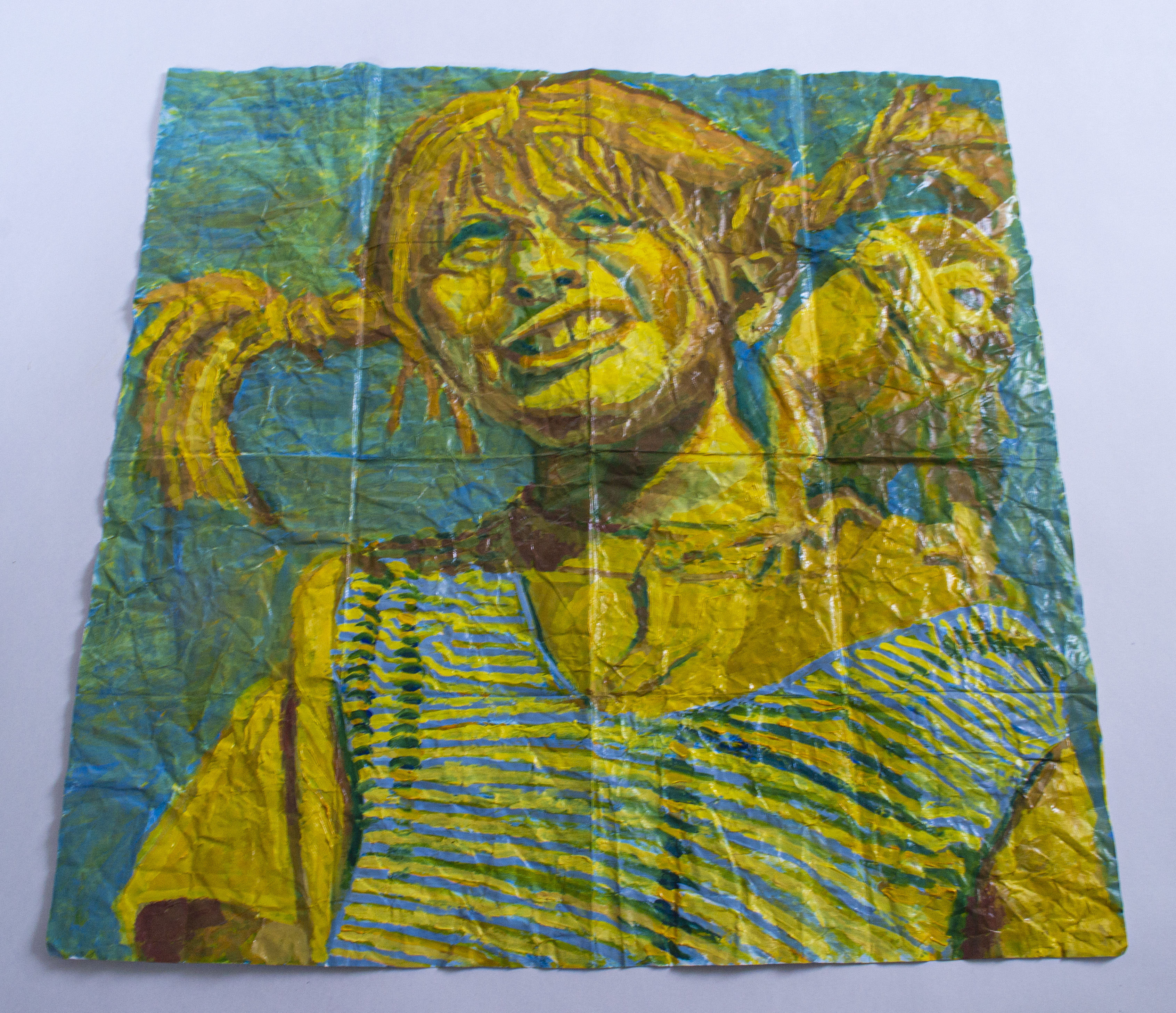 Pippi Långstrump, 2024, Oil on Paper, 66x65cm.