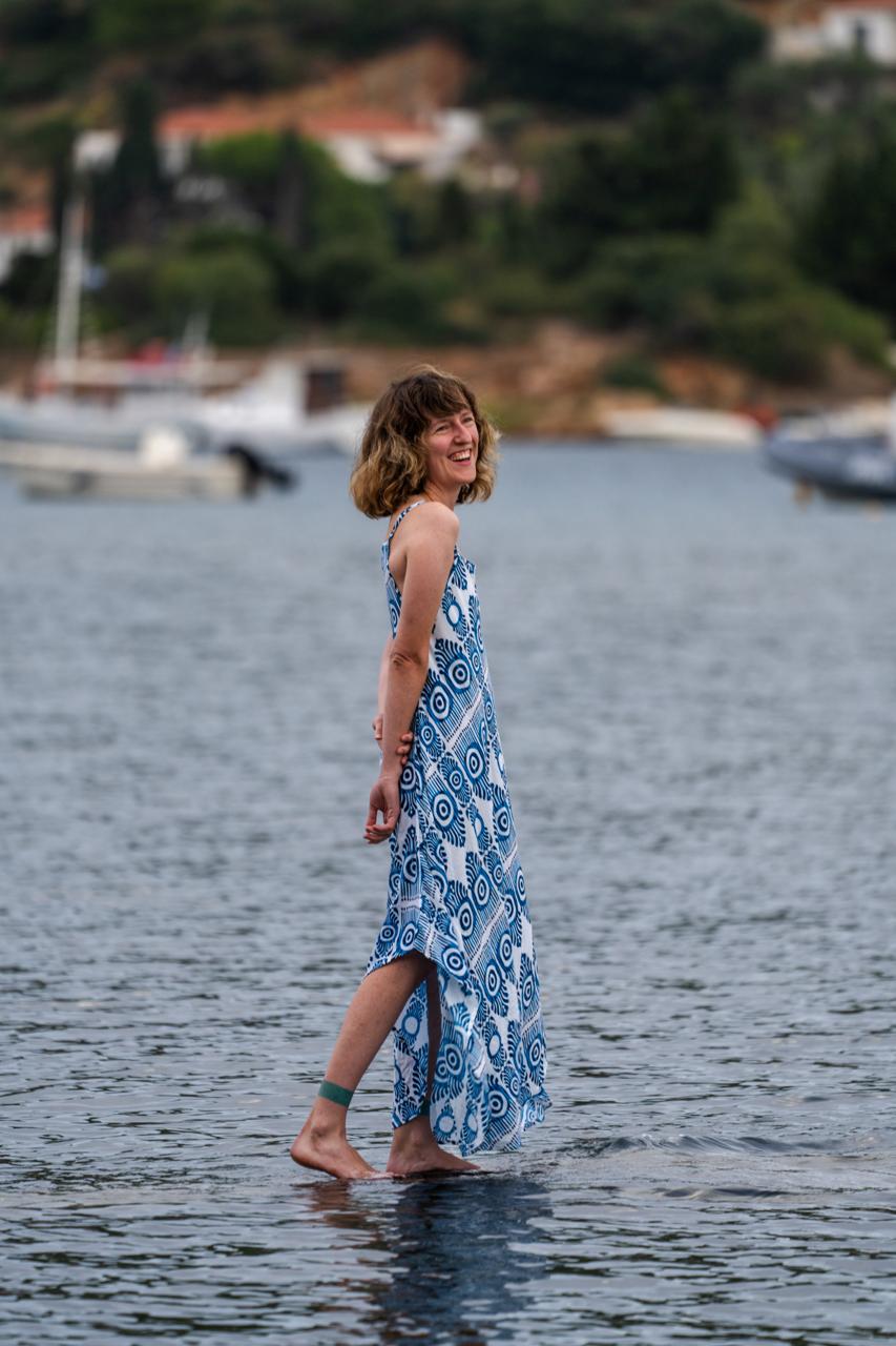 Taylor on an arts residency at Lago Skiathos in Greece