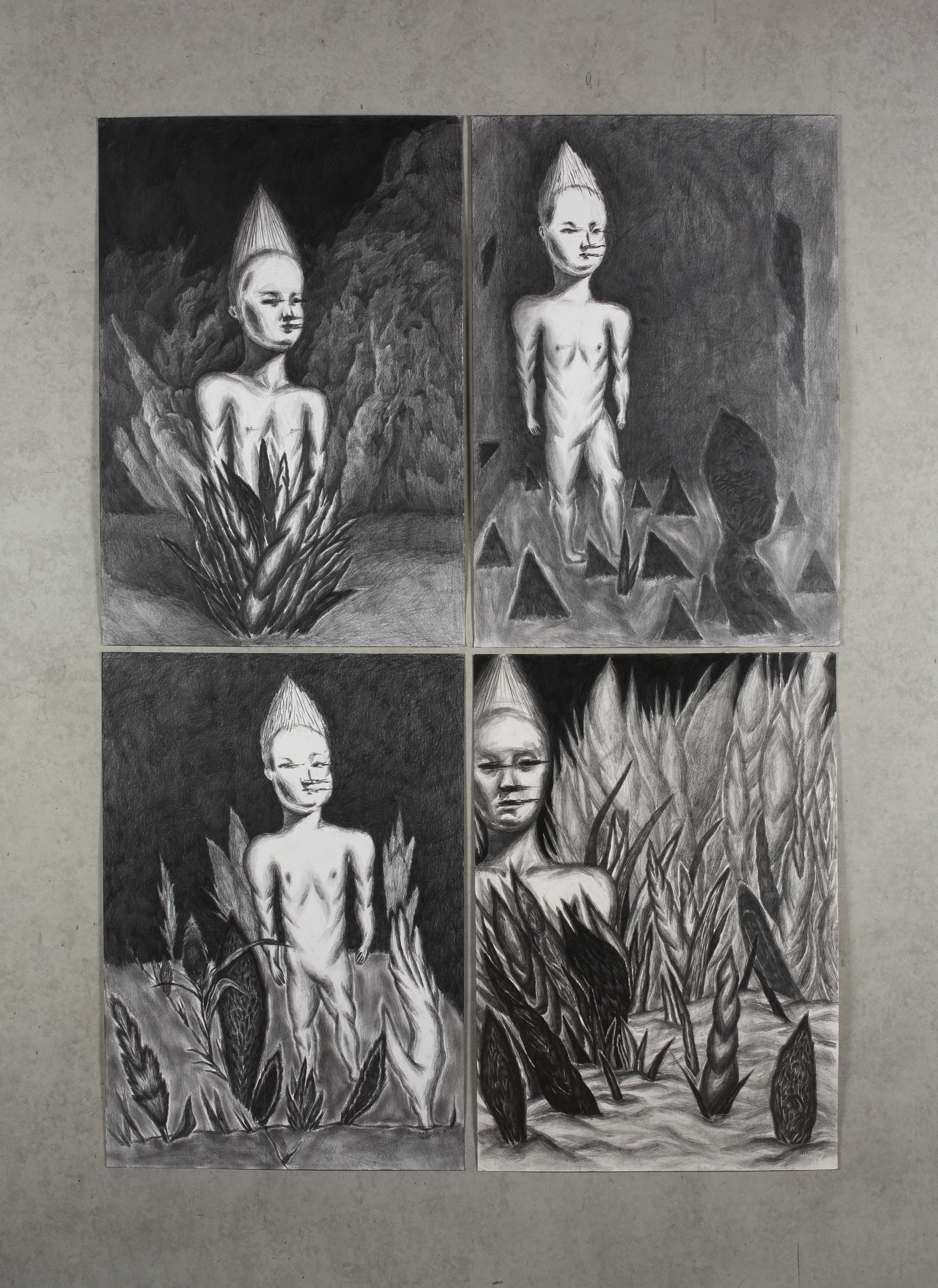 자라난다 glow_pencil on paper_64.5x47.0cm_2015