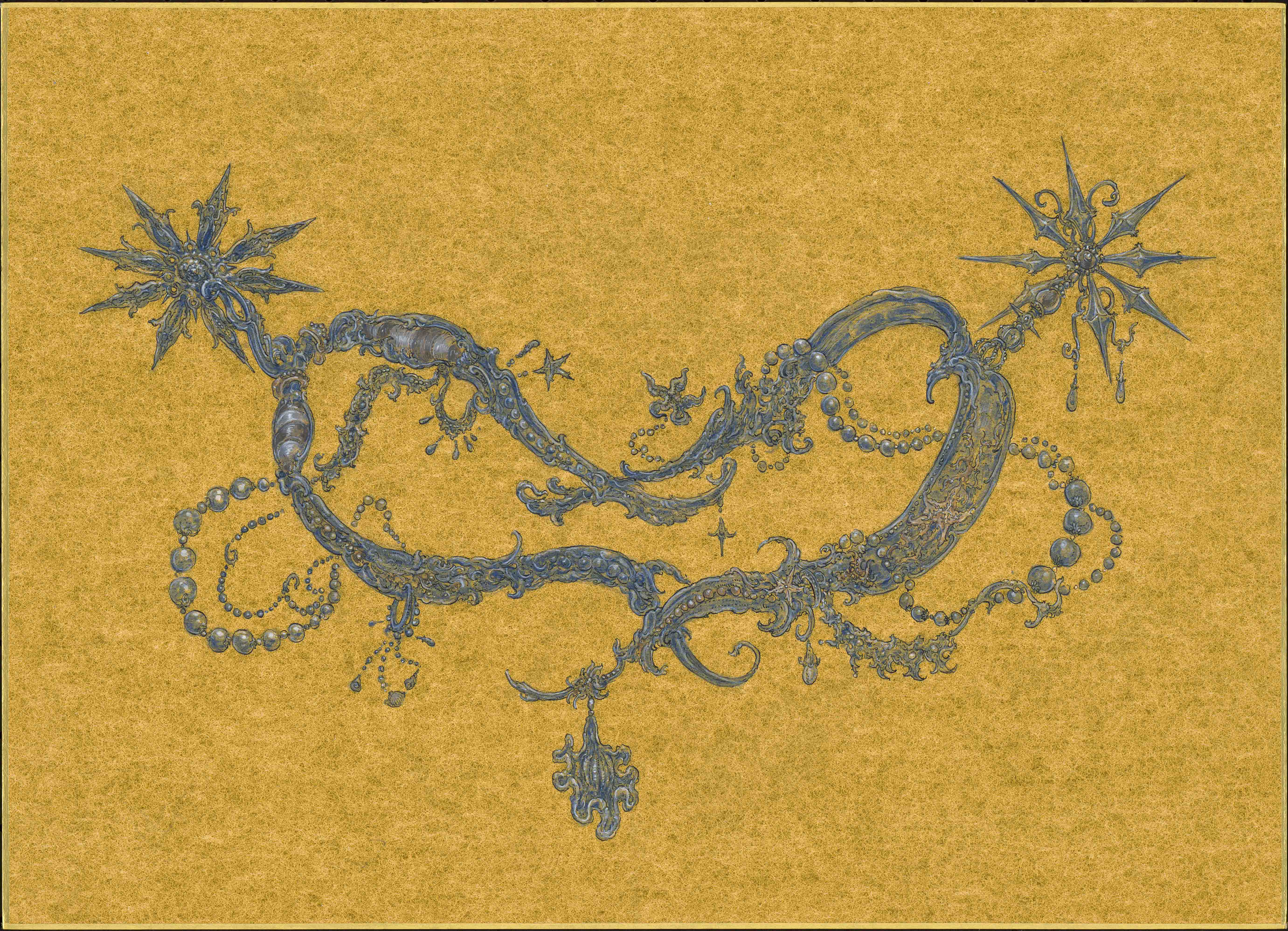 "Spurs of Passion" 2024, 33.2 x 24cm, acrylic paint, ink on japanse drawing board