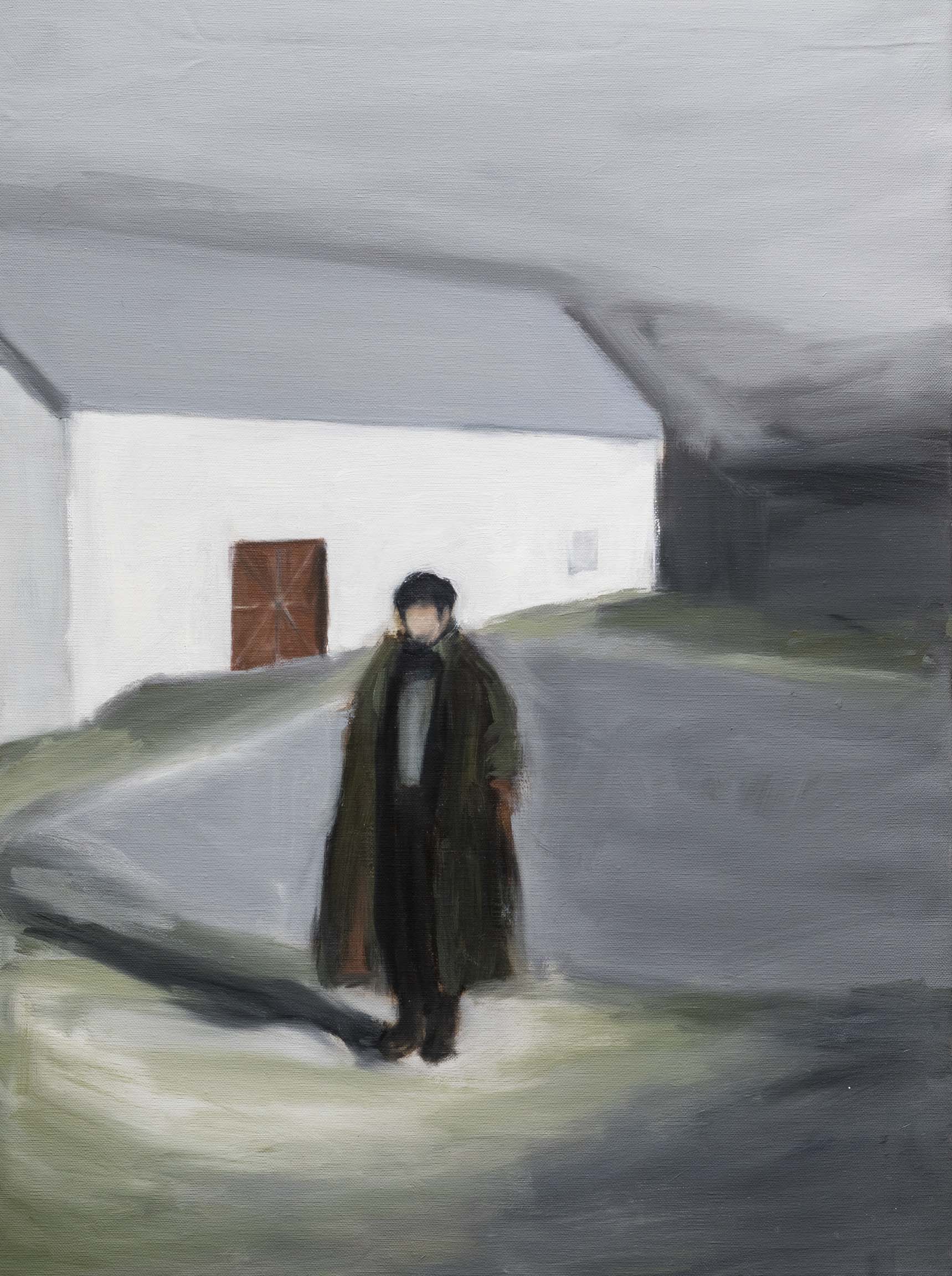 Standing in Front. 2017. oil on canvas. 24x18 inches. 61x46 cm.