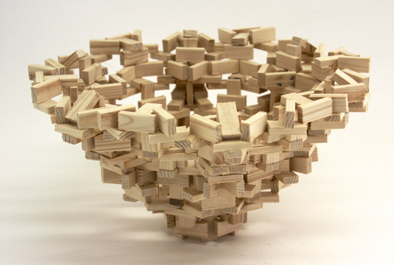 Snowflake Bowl, 2013, wood, 6”x10”x10”