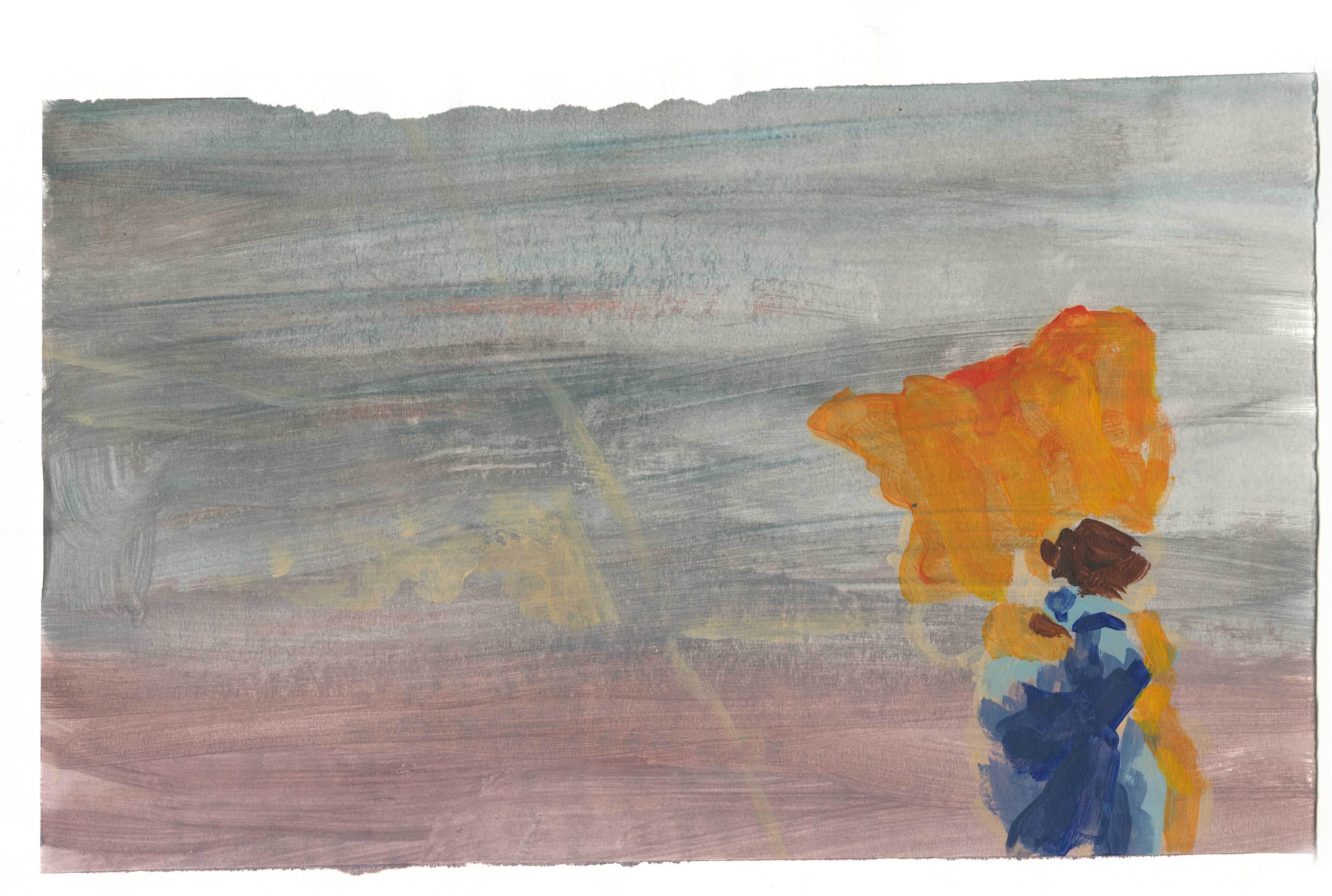 schilderwerk voor het boek 'driemaal is scheepsrecht' over liefde, eerlijkheid, verdwalen, penen en schippers. -winter 2022