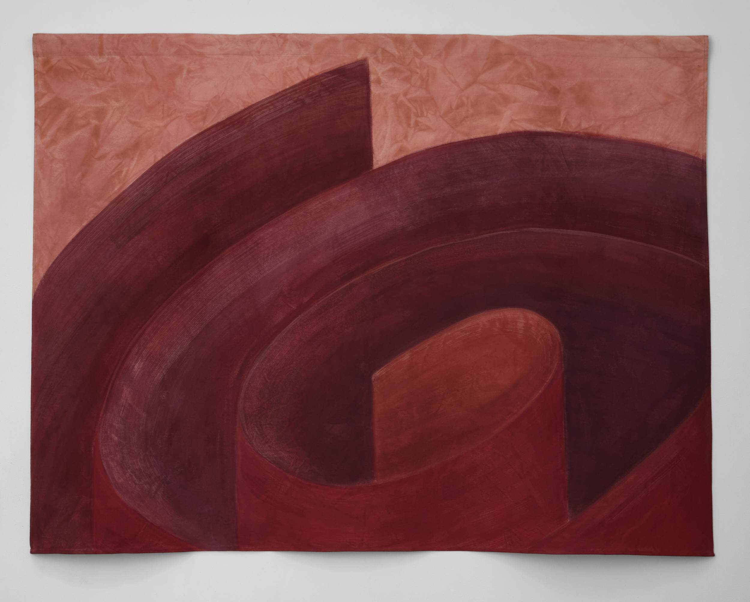 Celeste, Volvemos una y otra vez a nuestras conversaciones, 2024, pigments and acrylics on dyed cotton canvas, 59 x 78 3/4 in / 150 x 200 cm © Celeste Photo: Sergio López.