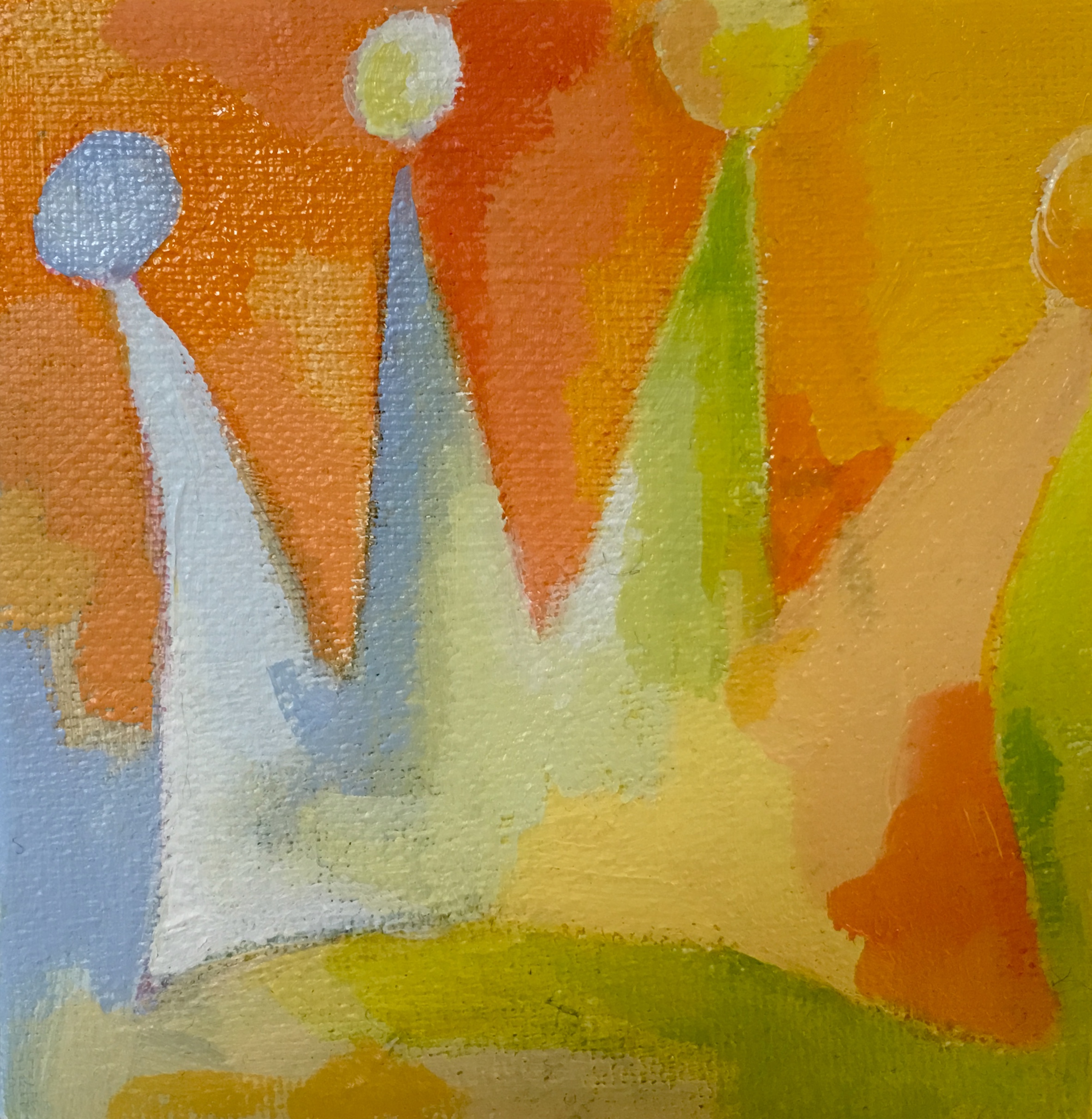 Crown series → oil paint on wood panels