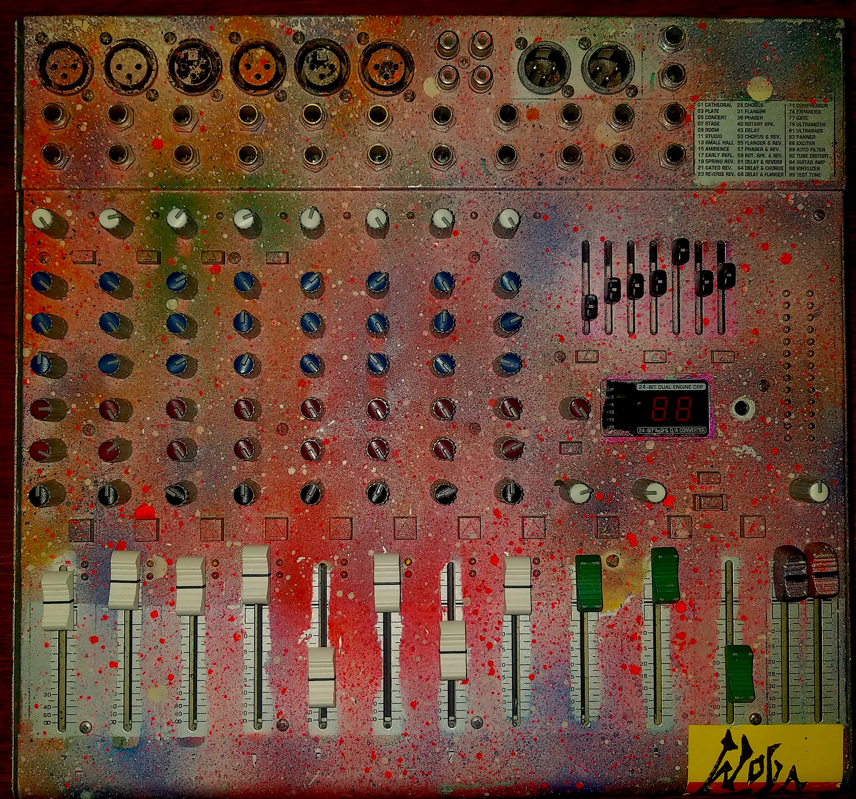 Rewired Mixer 2014, amazing with the extra eq: has died and been back to life x20. These cheap Behringer models are not only disposable but  cracked and feed from the first treble gain they can sound like hell on earth. and dual voltage a plus for overseas travel. Difficult to control in a direct setting. 