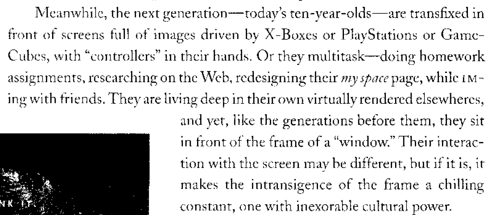 anne friedberg the virtual window in viewing positions