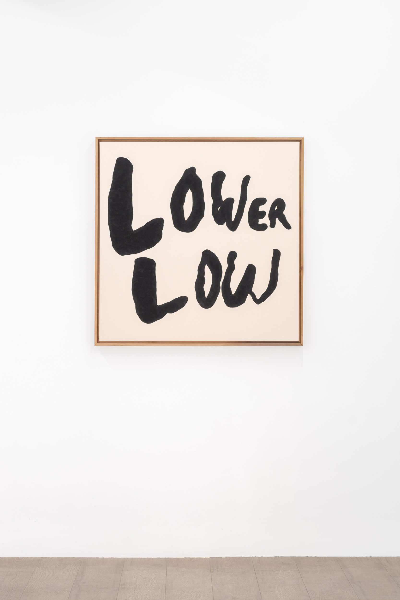 Lower Low, 2021, 3’ x 3’. India ink on canvas, Red cedar frame.