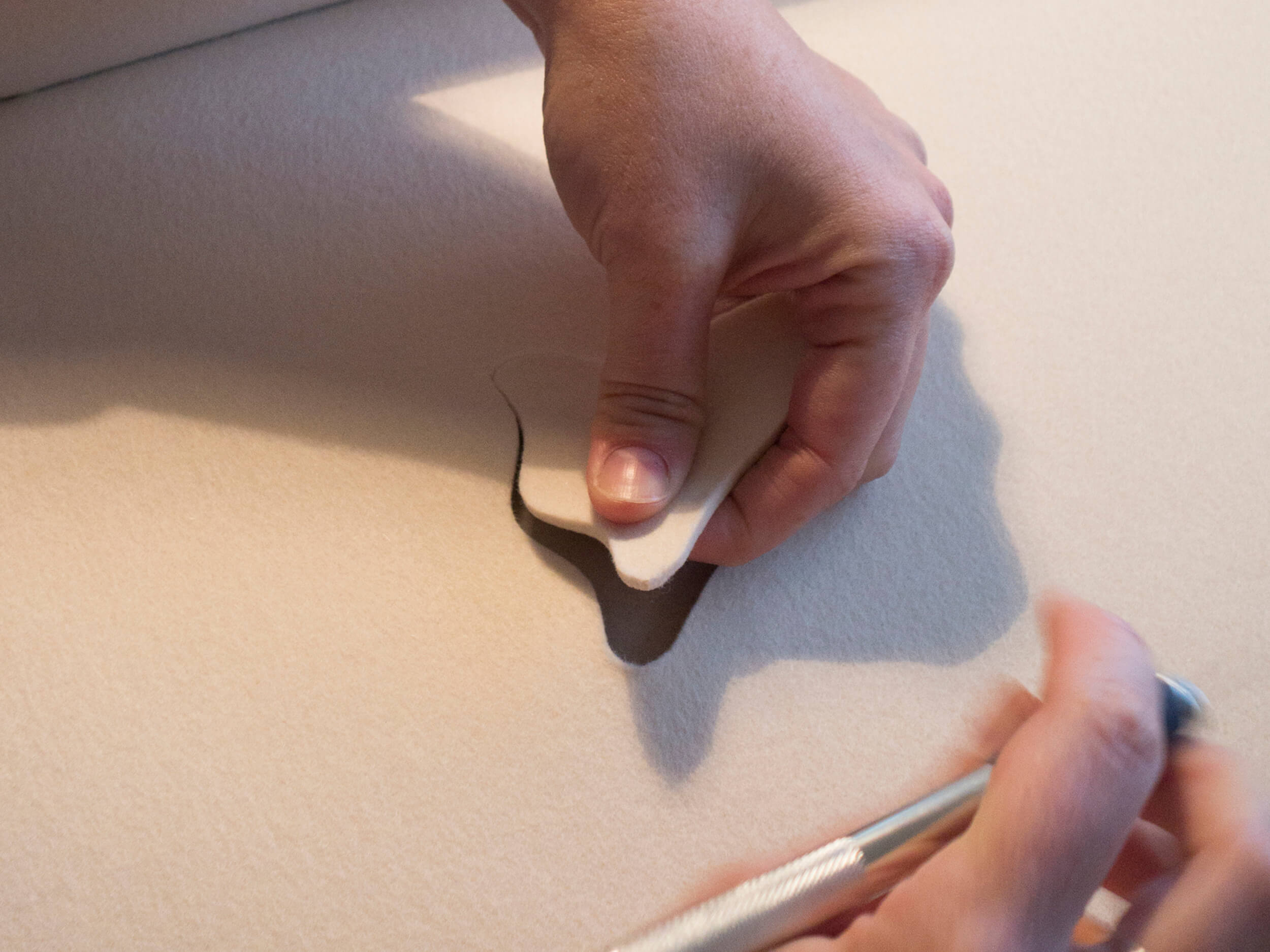 Felt “pages” for John Baldessari