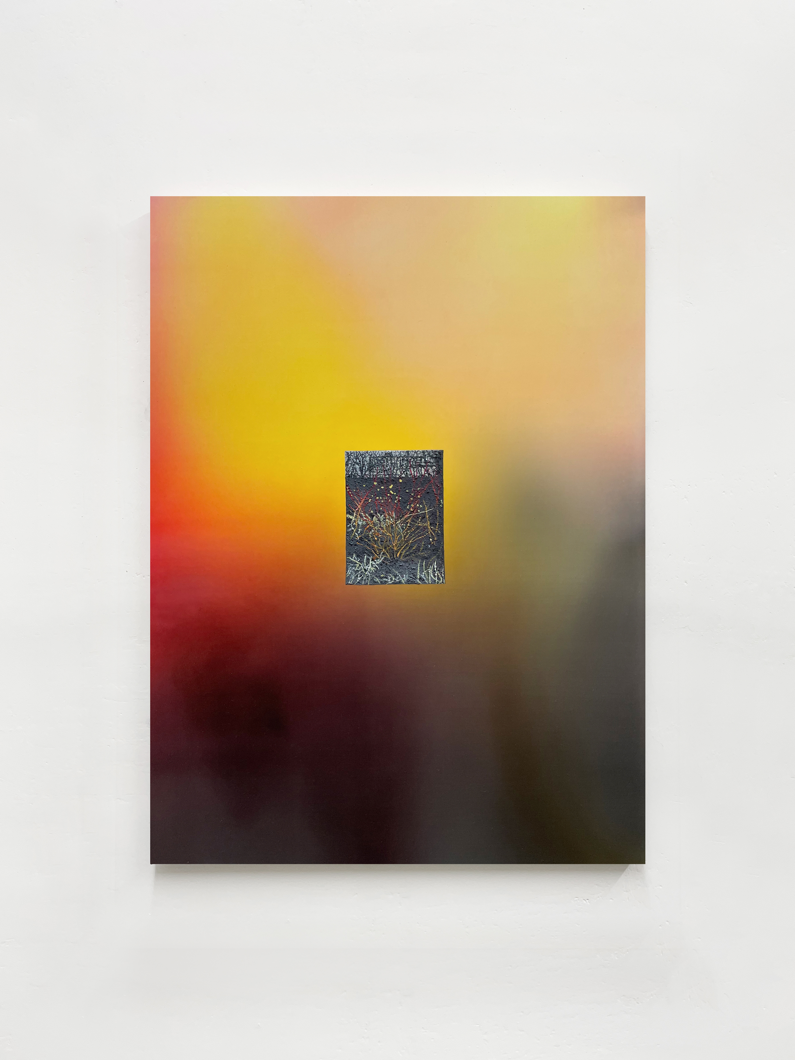 UNTITLEDOil and acrylic on nylon, 70x50 cm, 2025