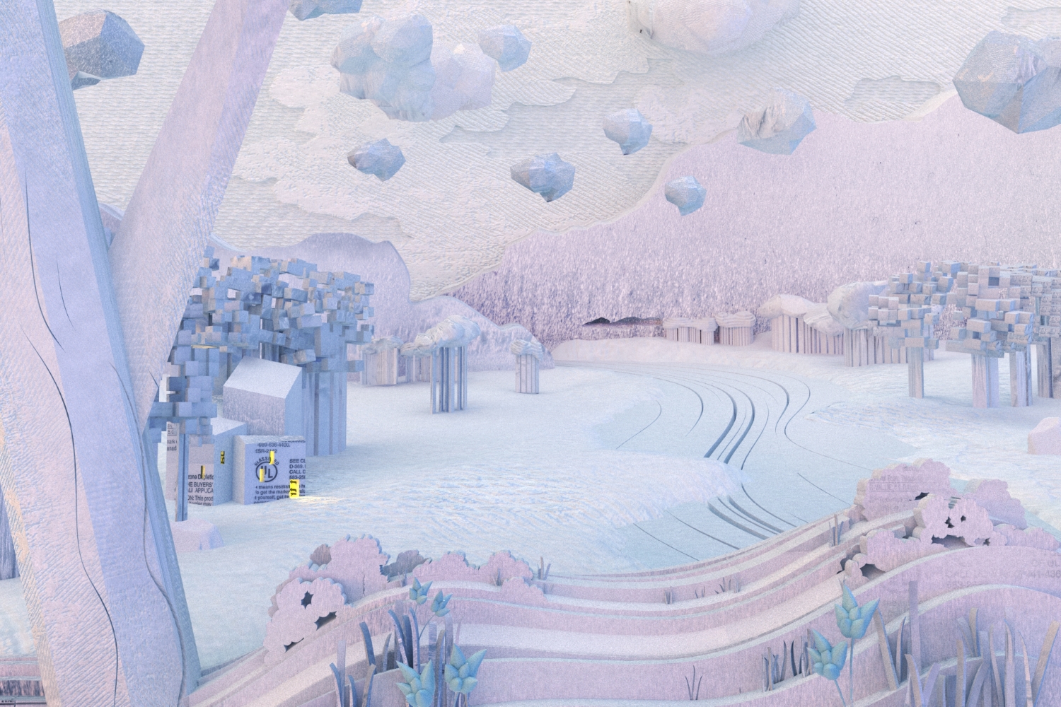 A fictional world made of foam