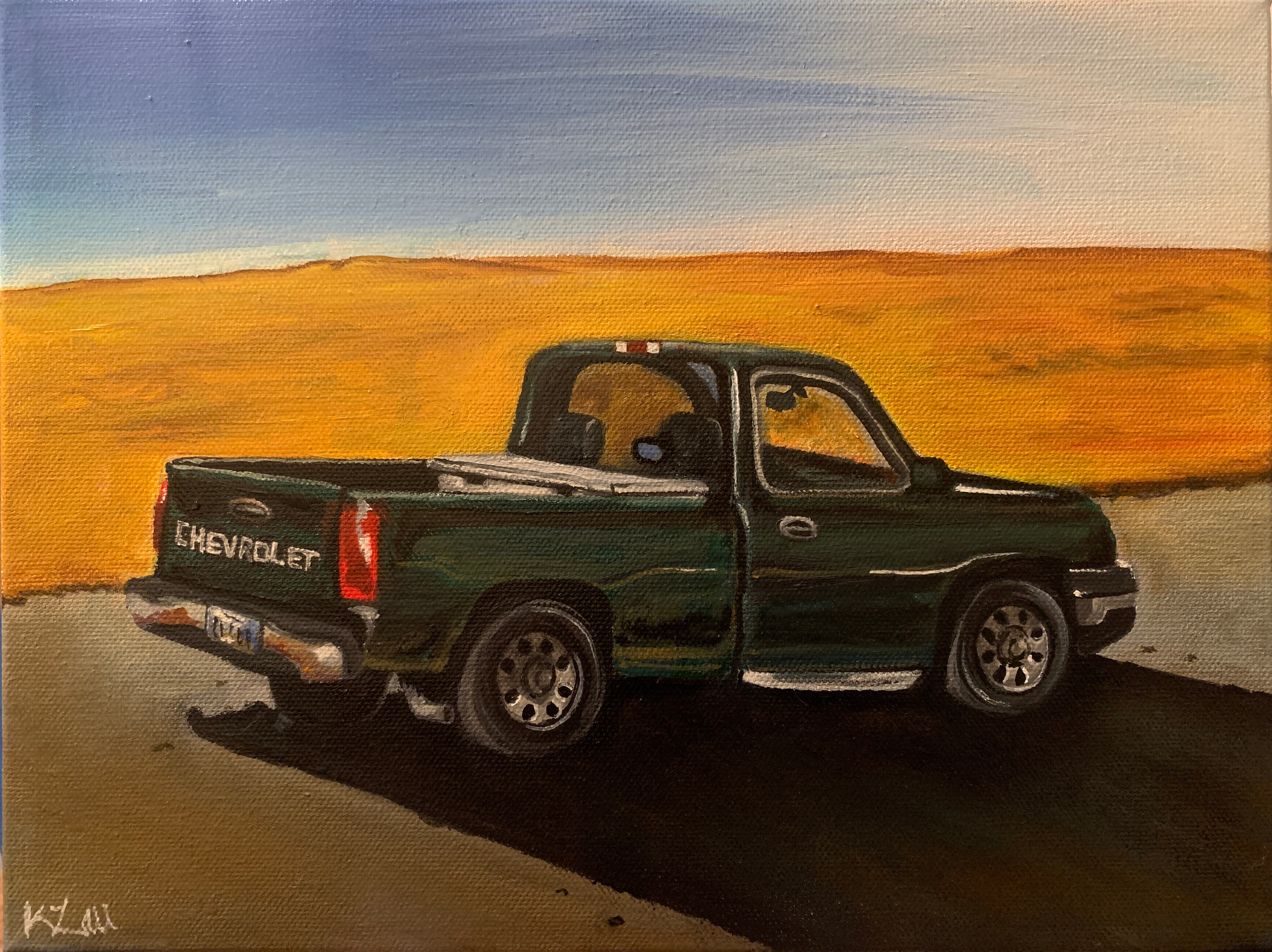Truck, oil on canvas, 12 x 9", 2023