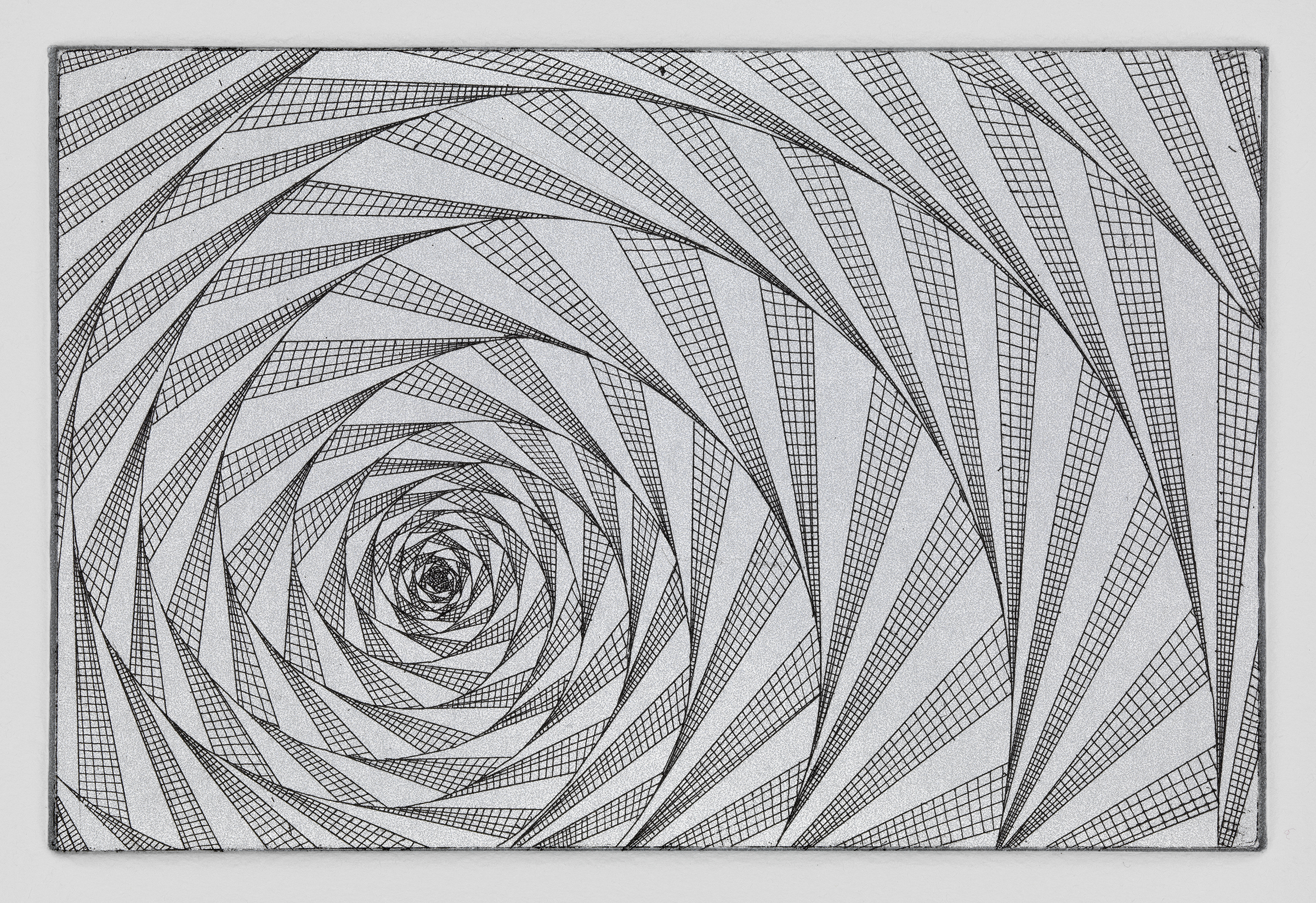 Another View of Infinite Space, 2010. Etching with chine coll&eacute;; 4 &times; 6 inches