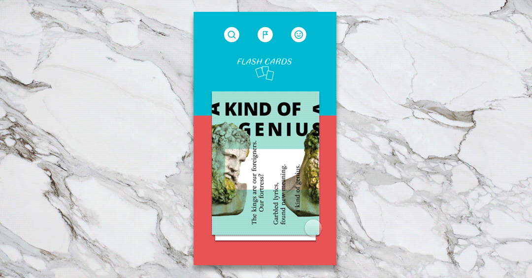 Poetry "Flash Cards" App Concept