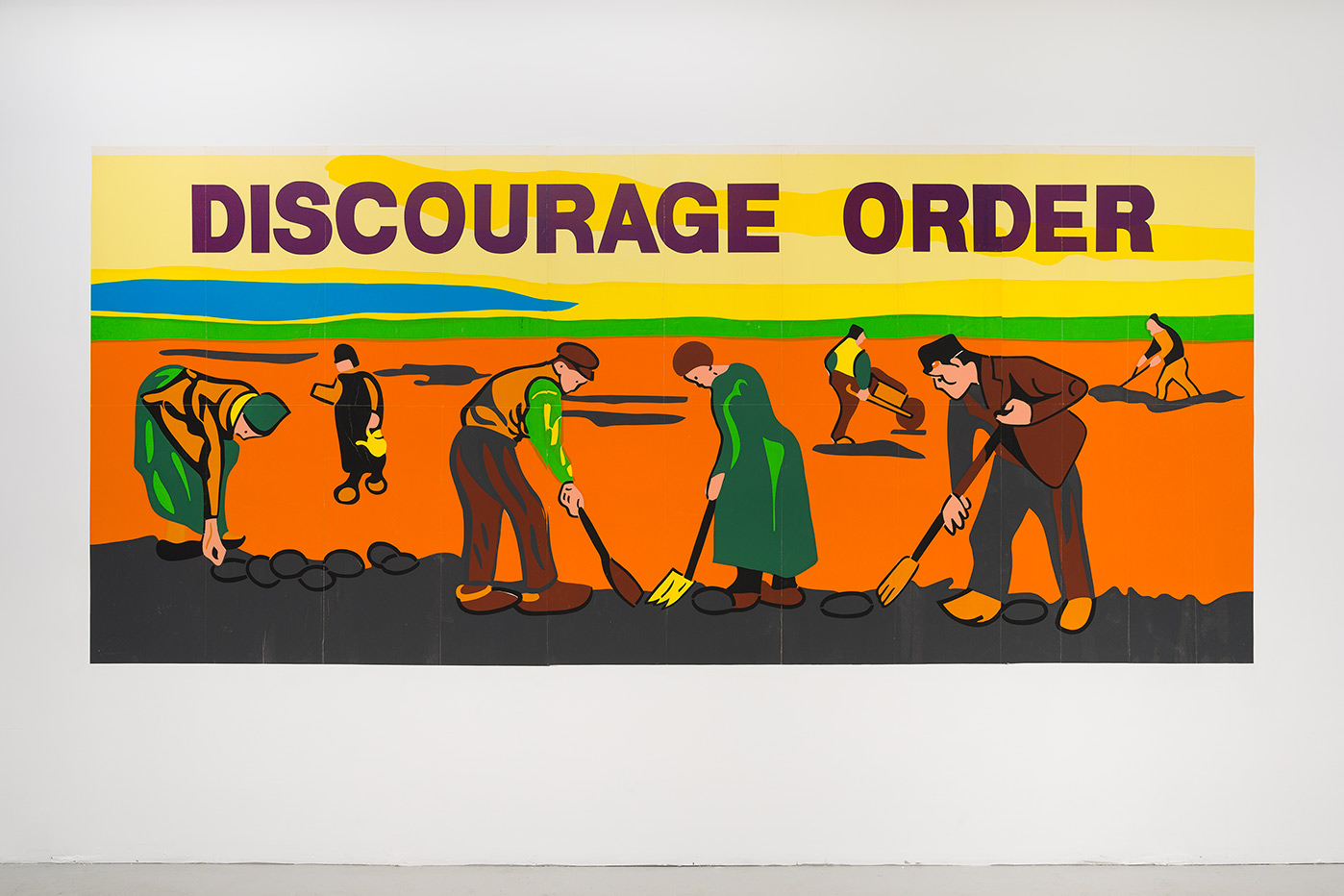 Discourage Order, 1990, Silkscreen billboard, 66 x 145 in. (167.6 x 368.3 cm.) 