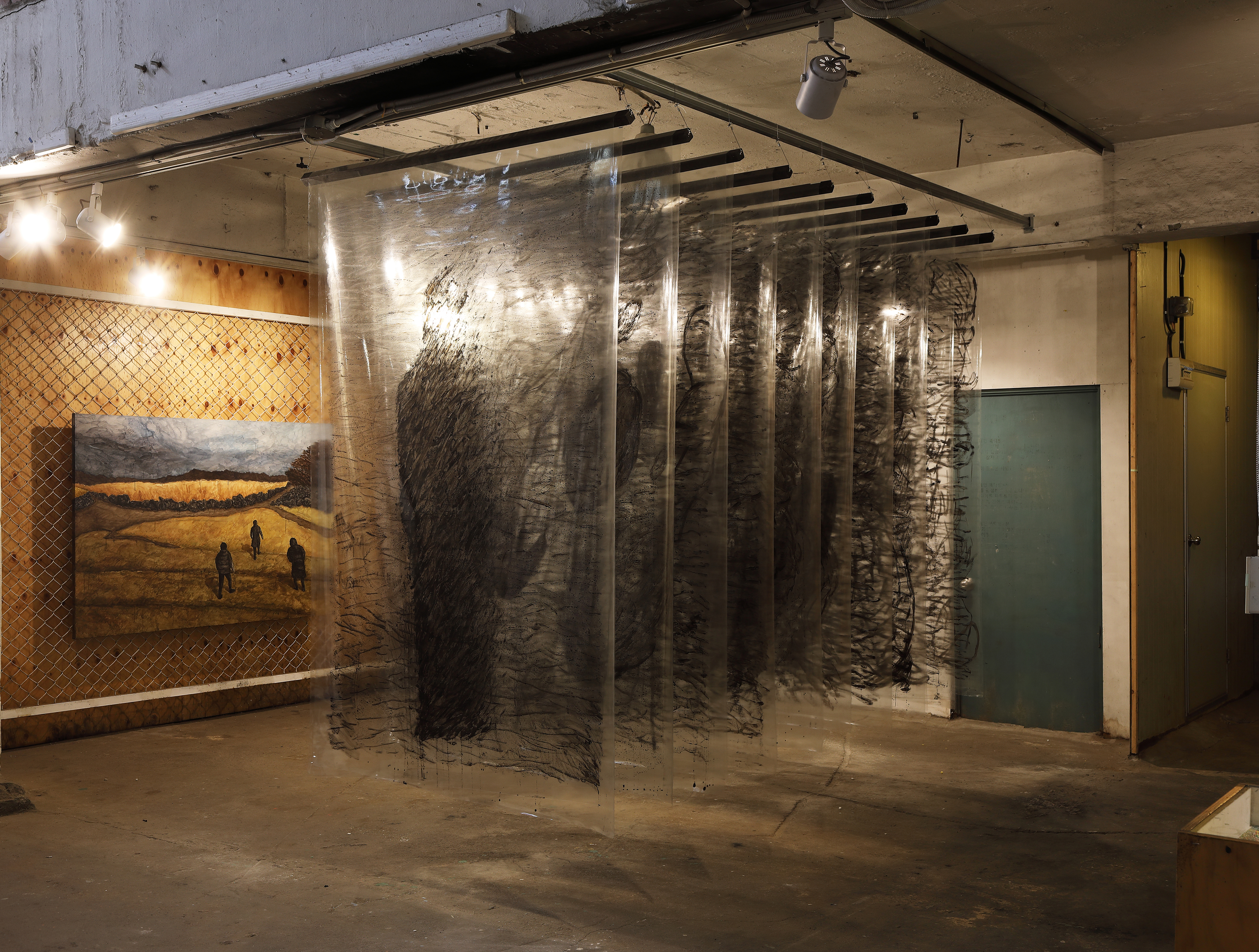 제목없는 드로잉 Untitled Drawing_acrylic on vinyl_230x150cm_2021