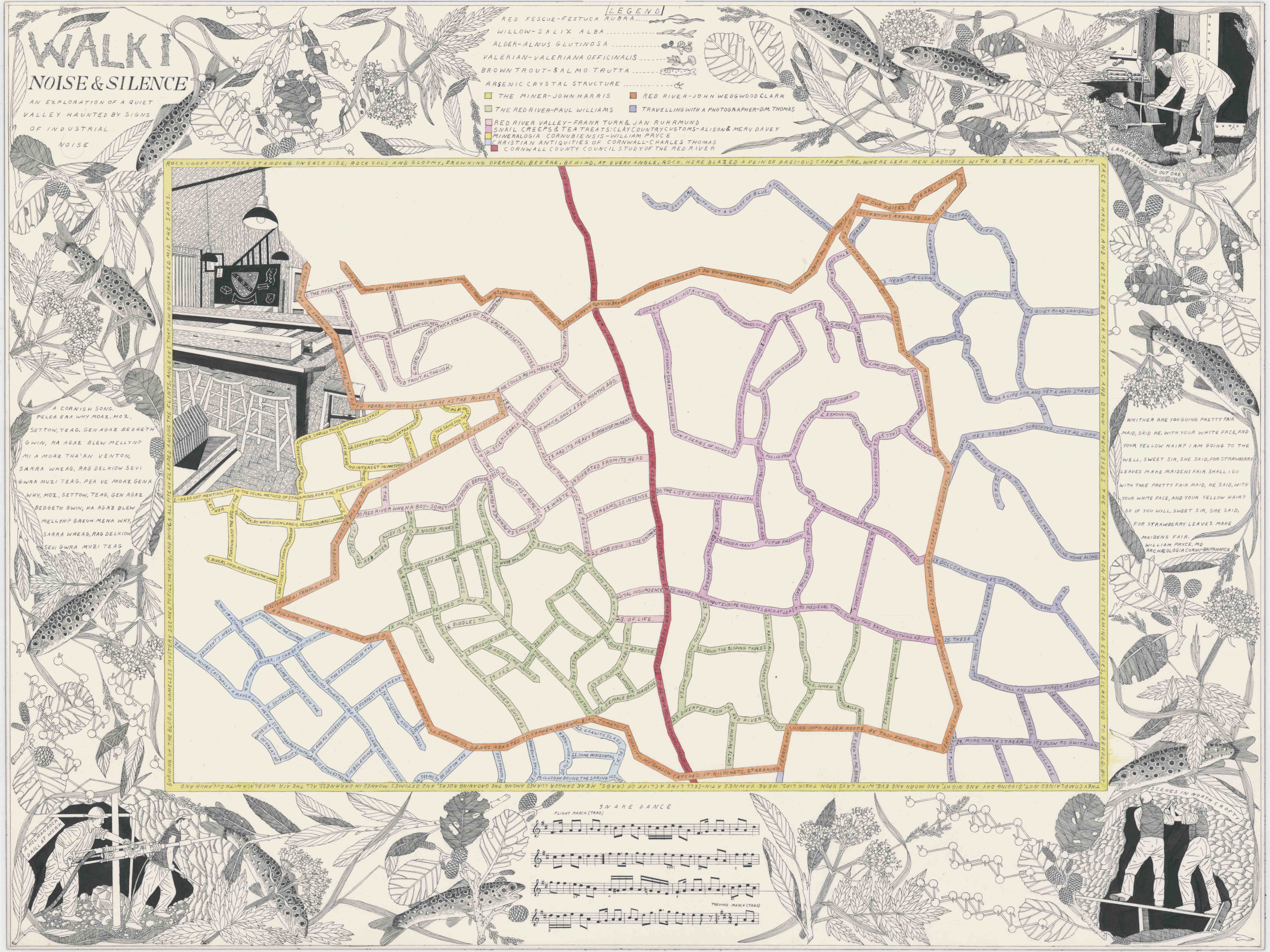 Mollie Goldstrom, Walk I Map, 2022