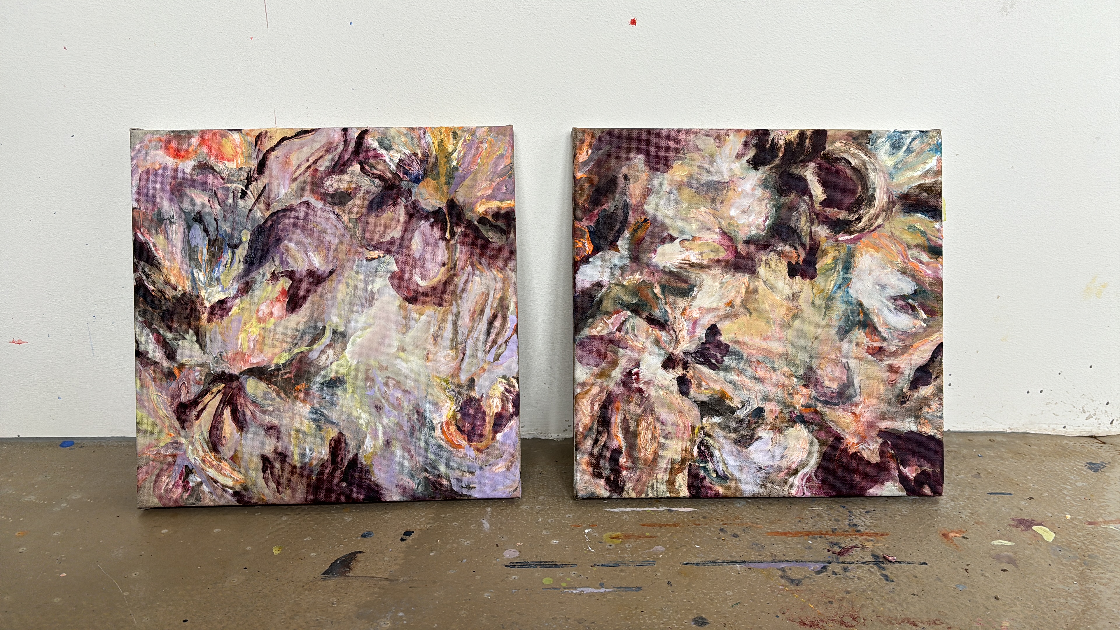 Lilith & Eva, dyptych oil on canvas 30 x 30 cm 