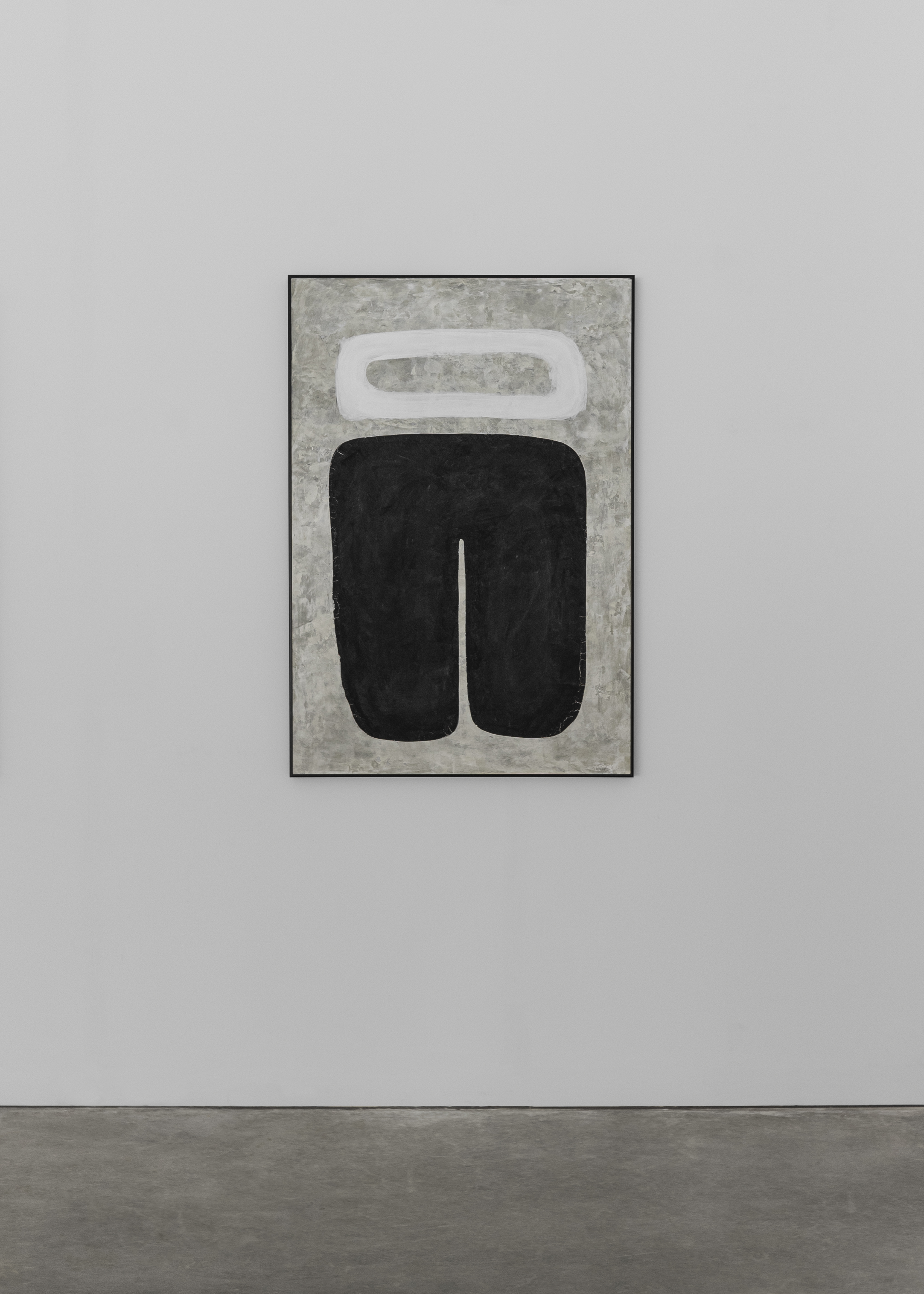 Untitled_05, 2019 | Plaster, lime, matte medium on paper | 33” x 48”