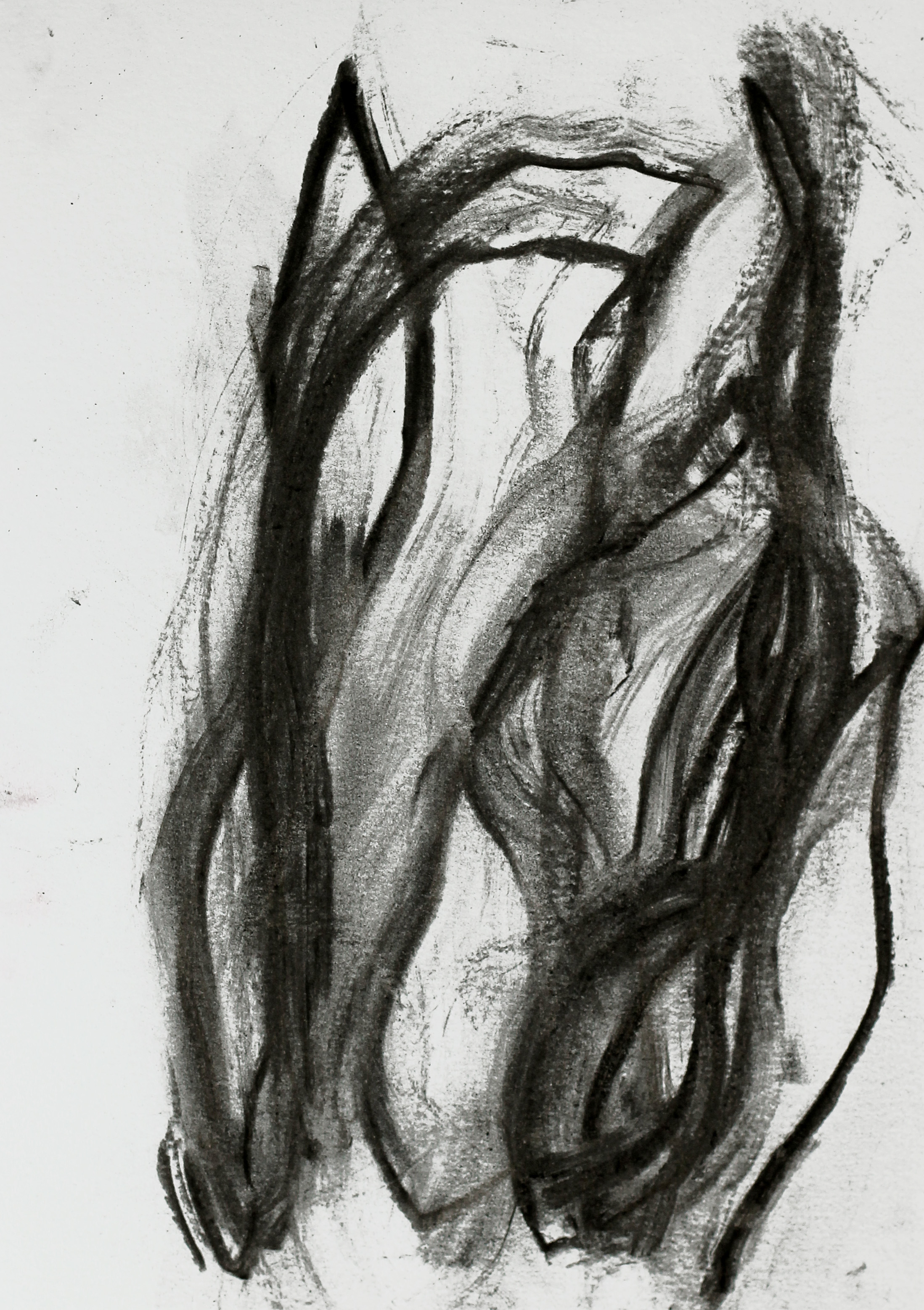 abstract charcoal portraits