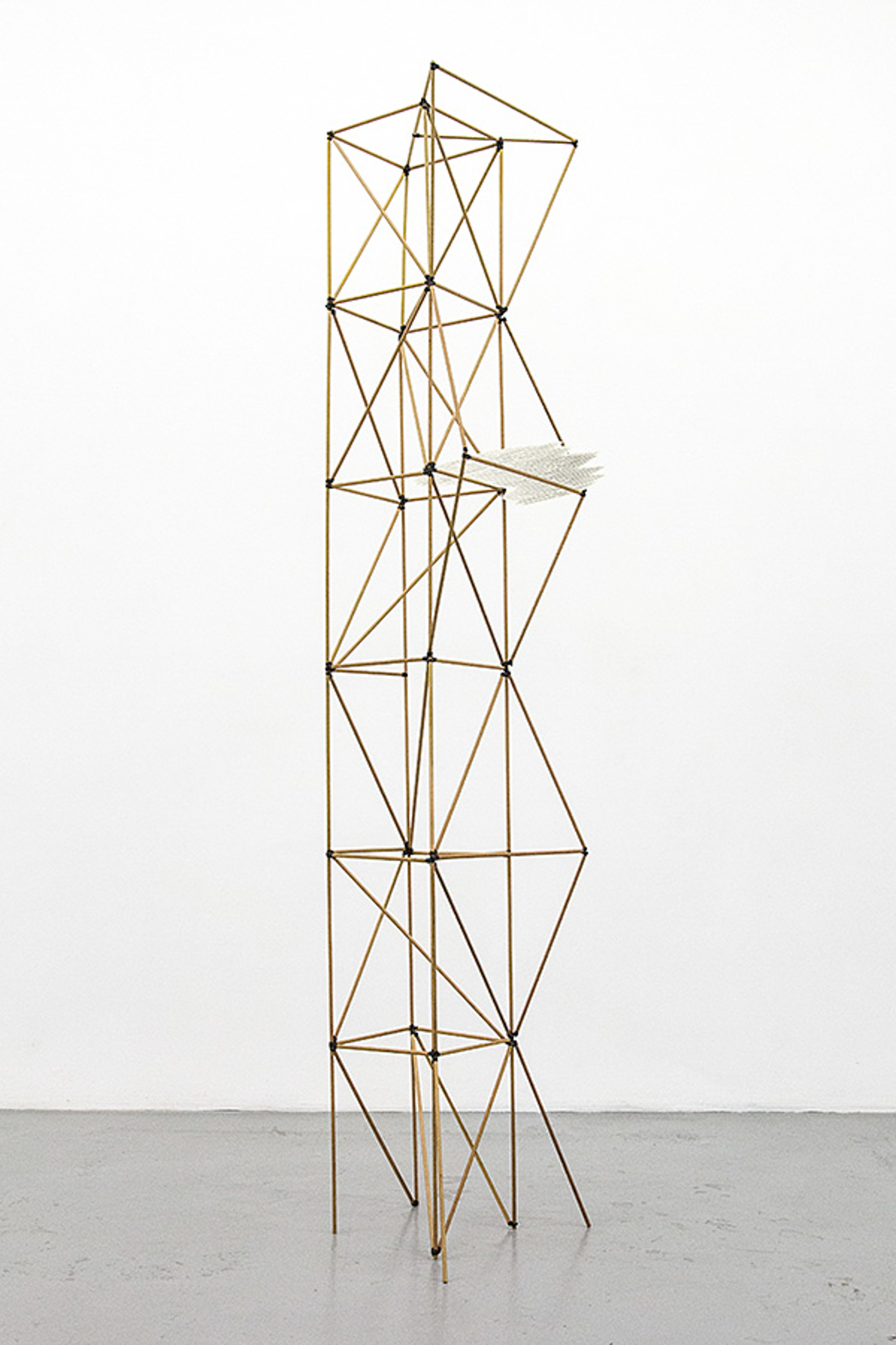 Jonah Sack,  Endless Storm  (2016) | Ink on paper, dowel sticks, and tape ; 180 x 40 x 32 cm